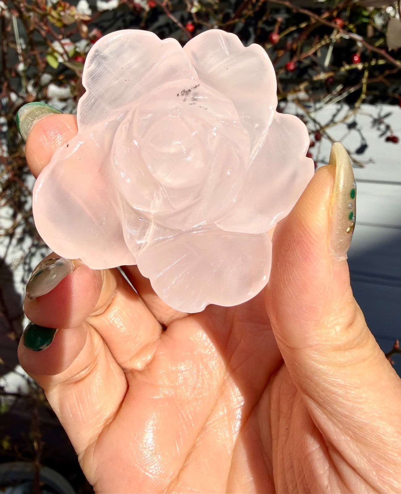 Wholesale Lot 4-5 Pcs Natural Mangano Calcite Flowers Crystal Healing Energy