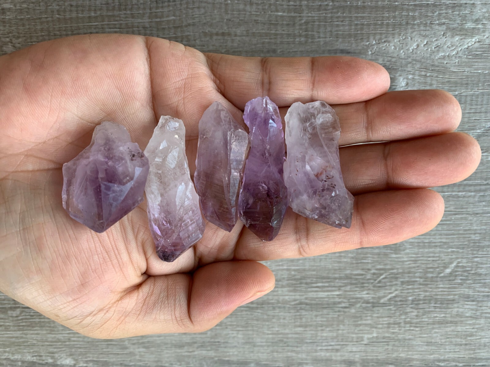 Brazilian Rough Amethyst Natural Point 0.75-2″, Wholesale Bulk Lot