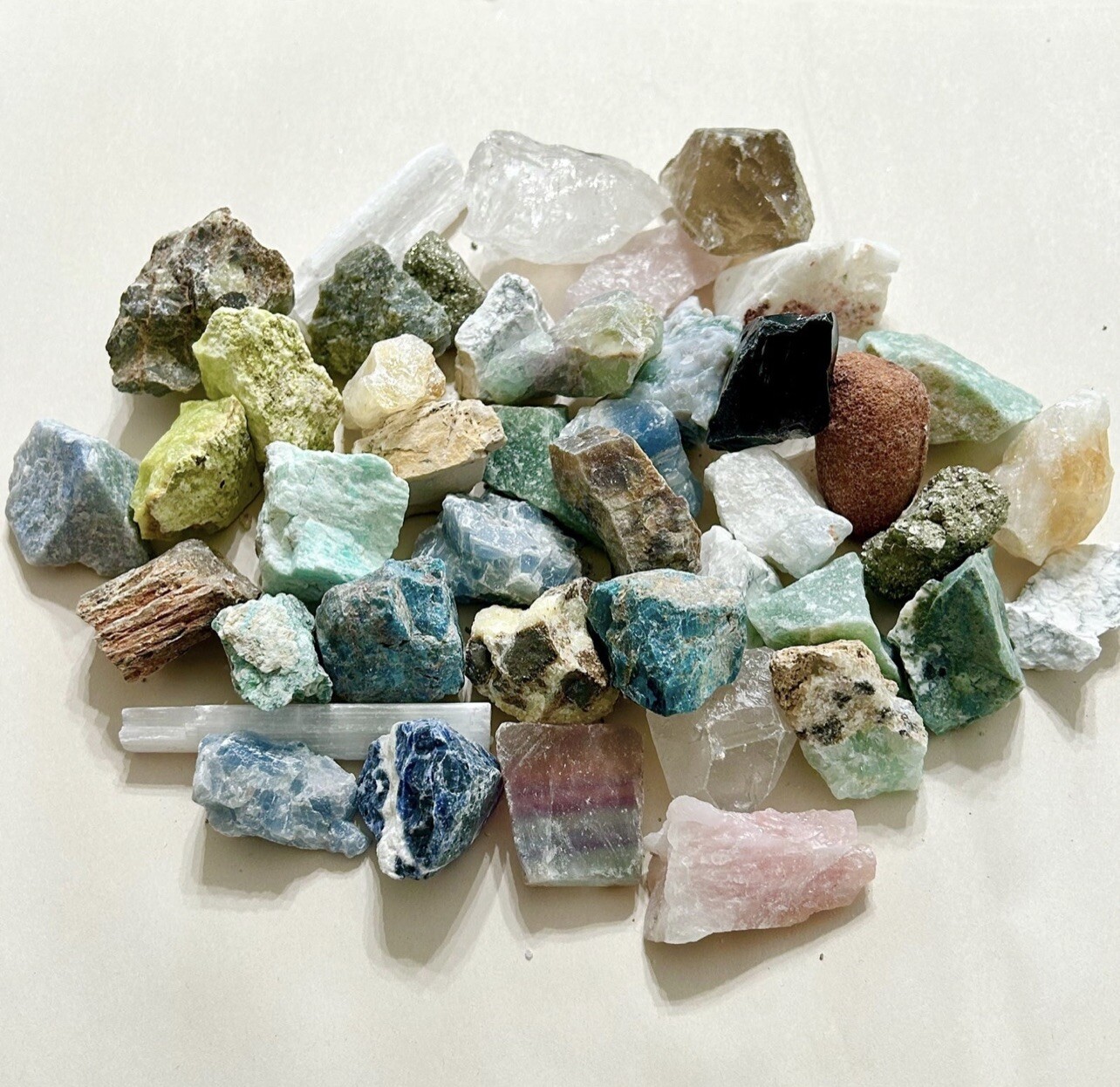 Crafters 10LB Lot Of Premium Gemstone Mix – 10 Pounds Rough Tumbling Mix – DIY