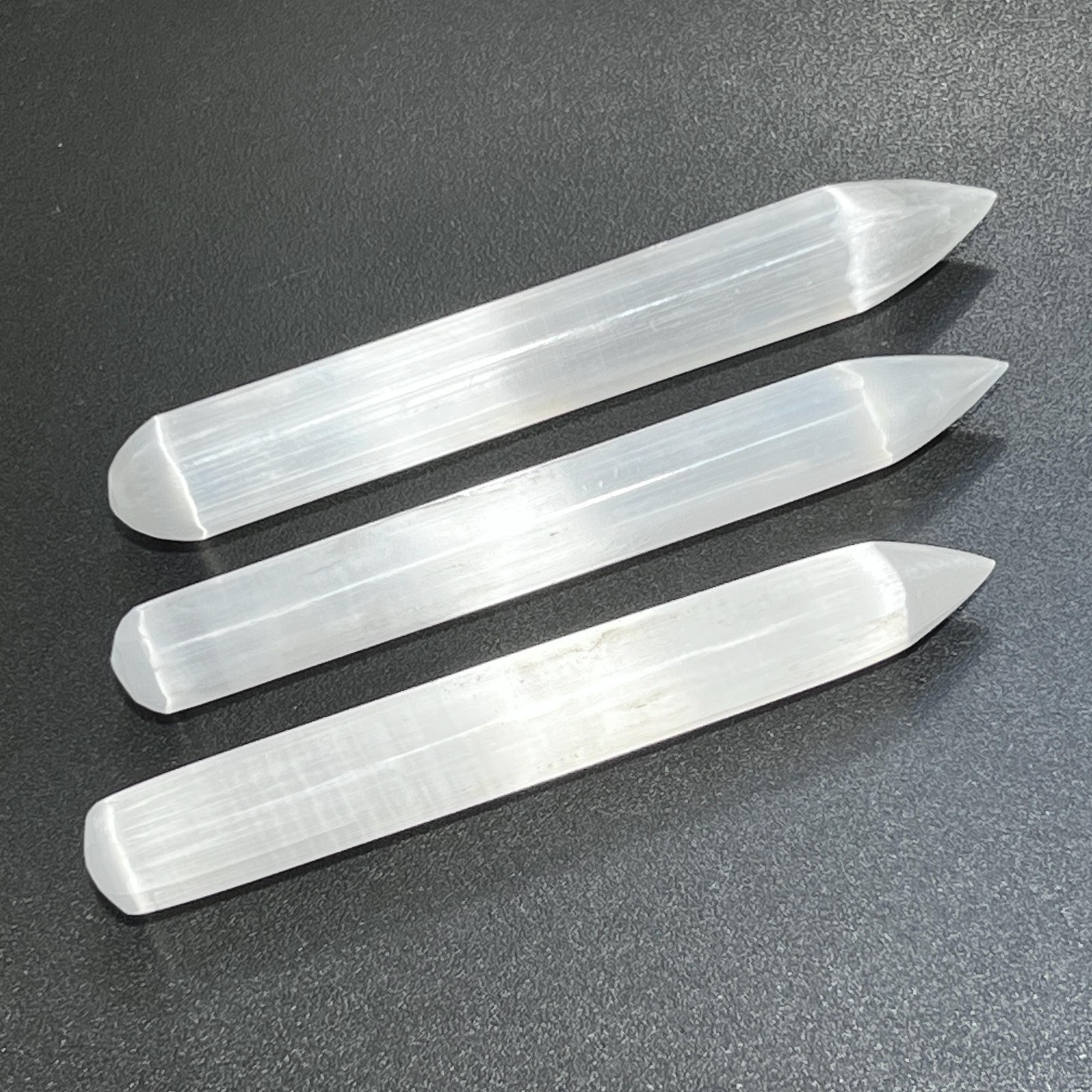 Selenite Satin Spar Crystal Wand Pencil Point Carving Wholesale Gemstone Decor