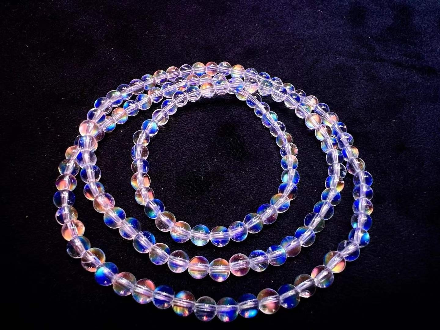 4.5mm Top Natural Moonstone Crystal Energy Bracelet Quartz Healing
