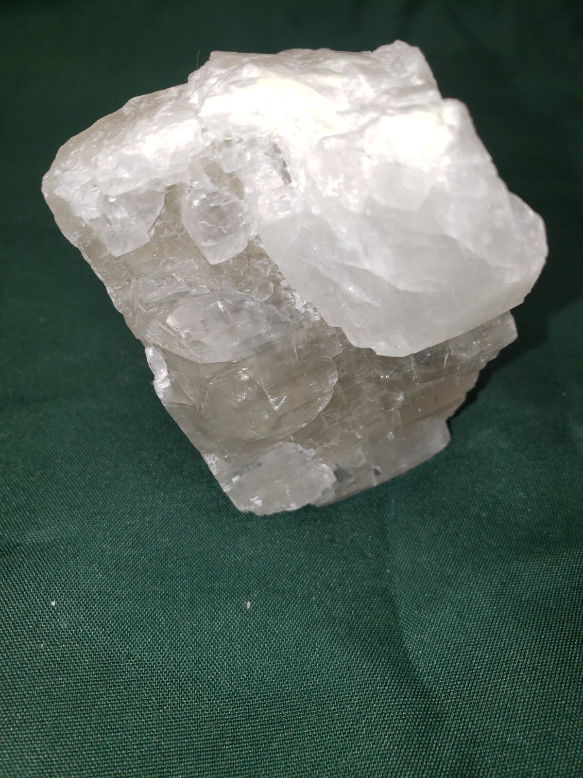 Large Calcite Crystal Yellow/White/Clear with rainbow hues 2.6 oz