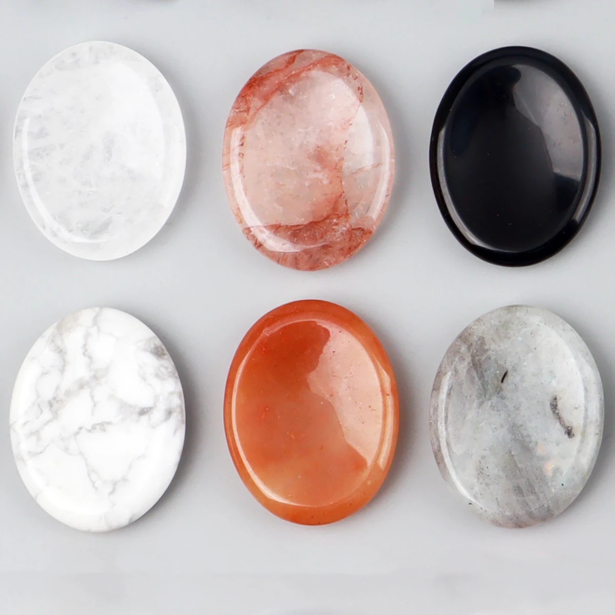 NATURAL CRYSTAL Worry Stone Palm Stone Polished Thumb Stone