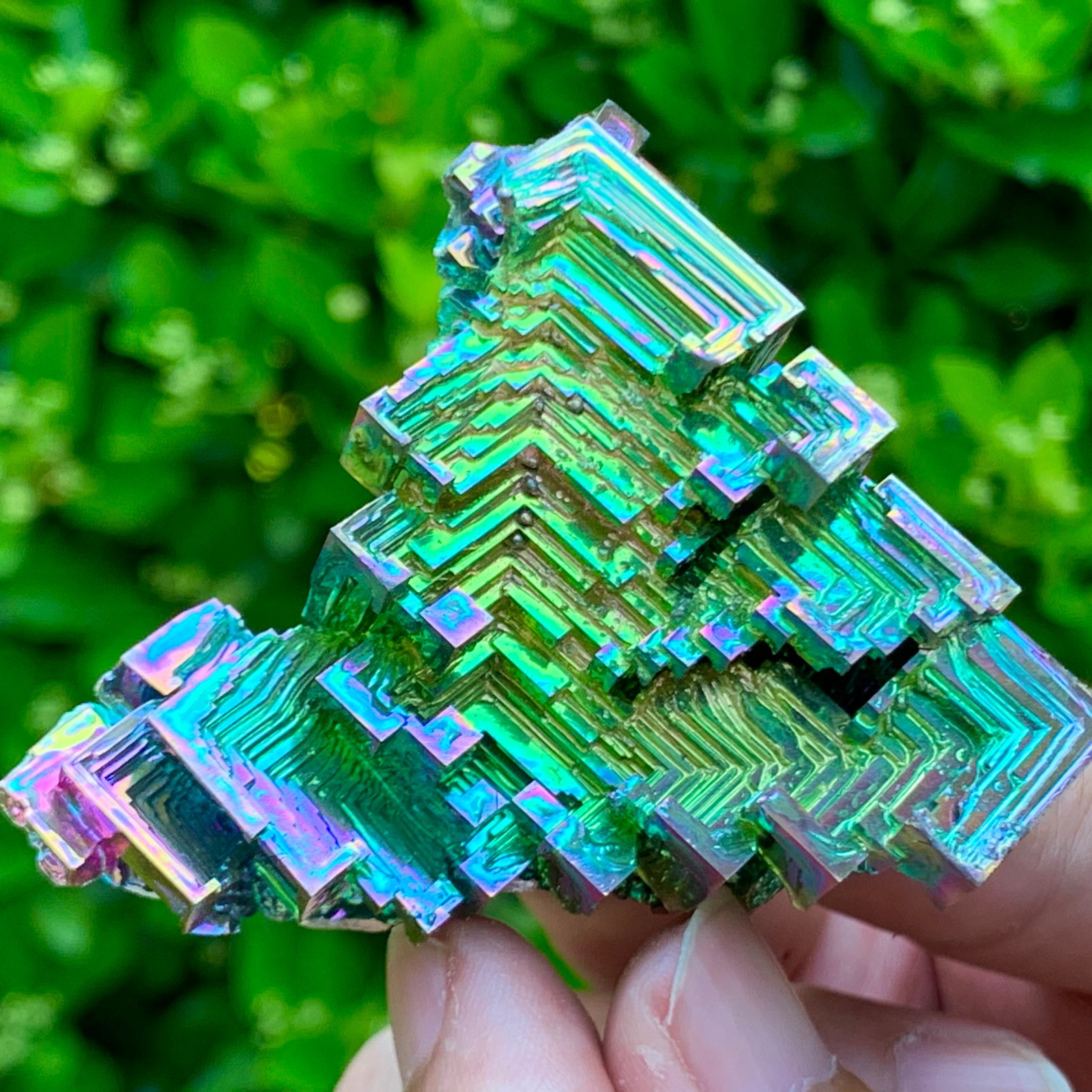 82G ram Bismuth rainbow crystal elementBi gemstone Mineral specimen healing