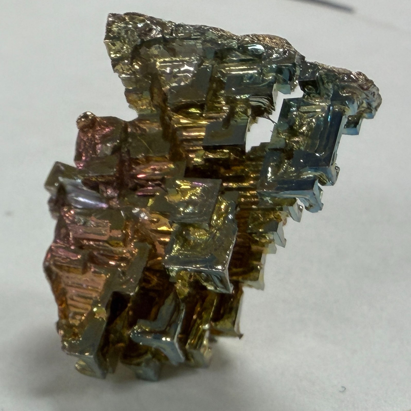 Rainbow Bismuth Crystal Self-Standing Step Cluster Grown in Germany 16.60g