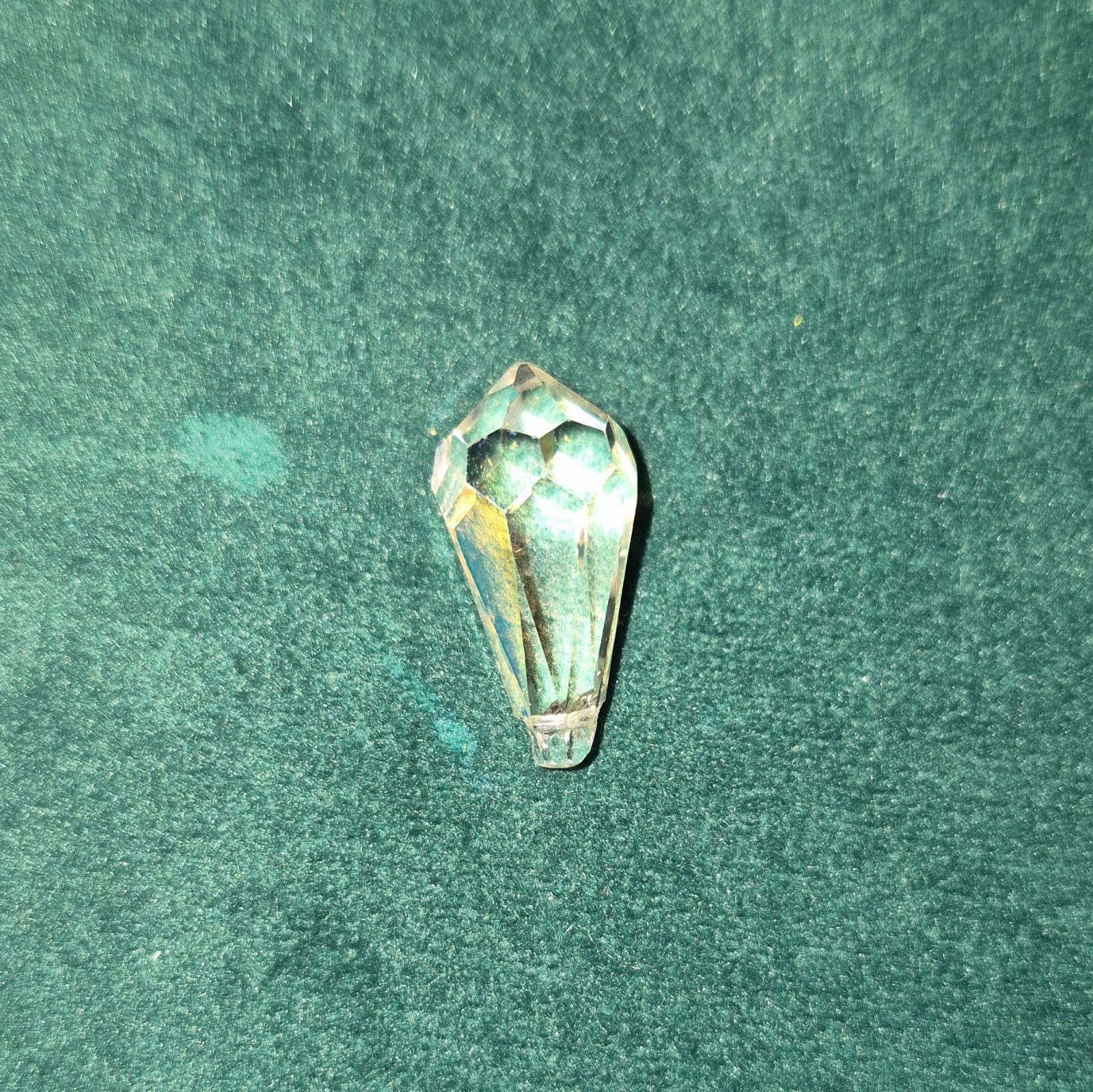 Clear Faceted Crystal Prism Stone