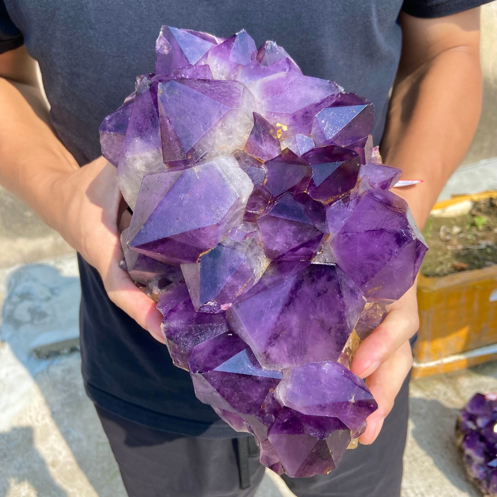12.6lb Natural Amethyst geode quartz cluster crystal specimen Healing