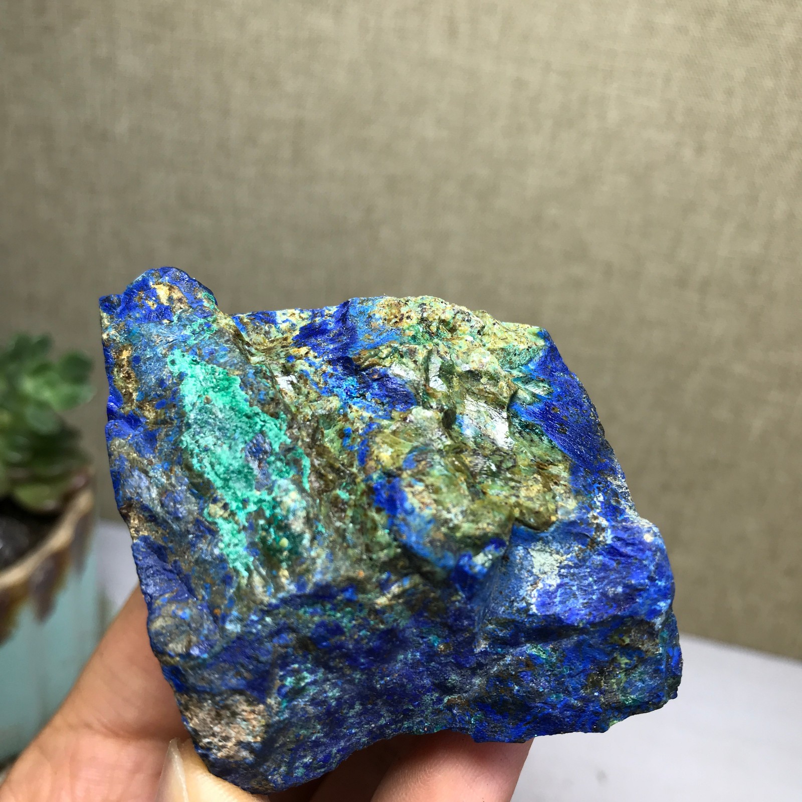 158g Natural Azurite/Malachite gemstone Rough original Crystal Specimen A5792