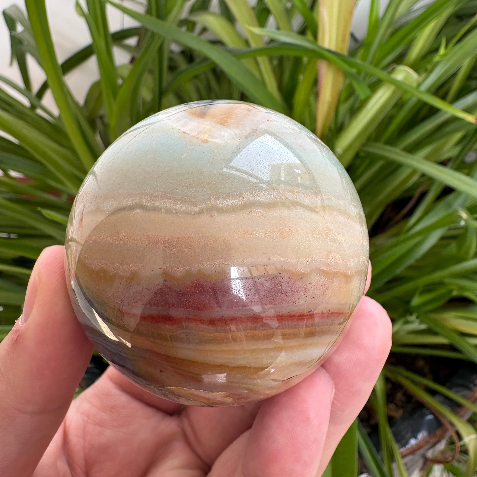 Natural Amazonite Sphere 2.3″ 0.6 lb Crystal Ball Healing