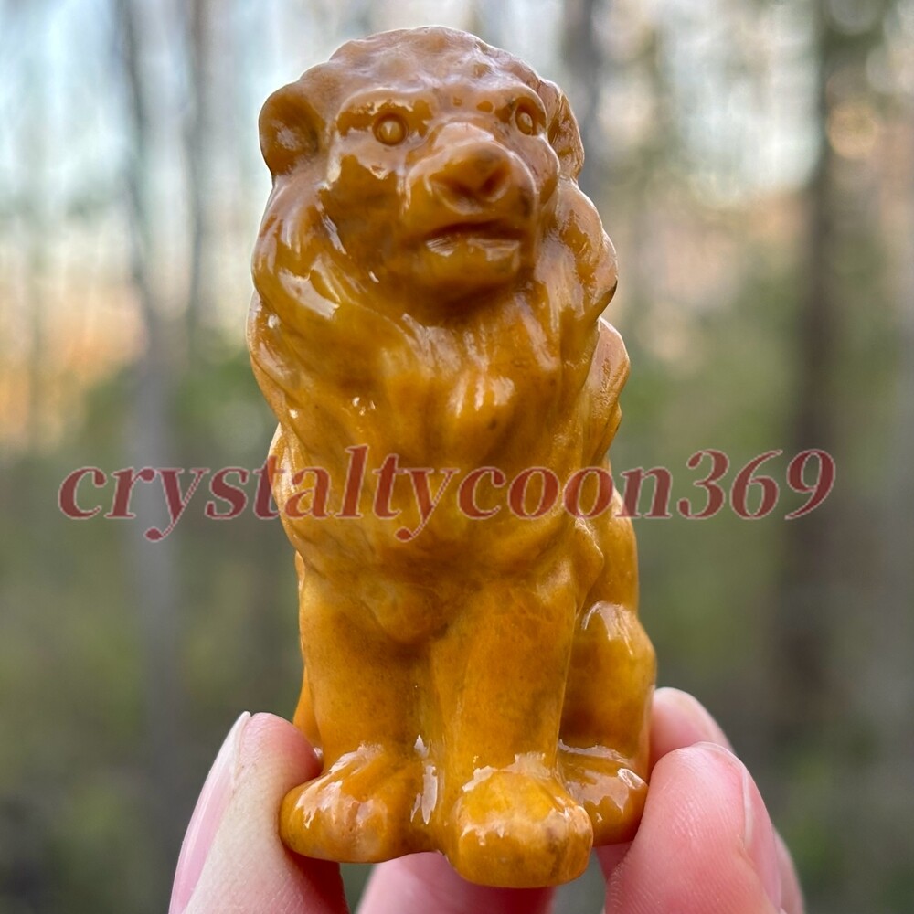 2″ Natural Quartz Crystal Lion Skull Hand Carved Quartz Crystal Reiki Animal 1pc