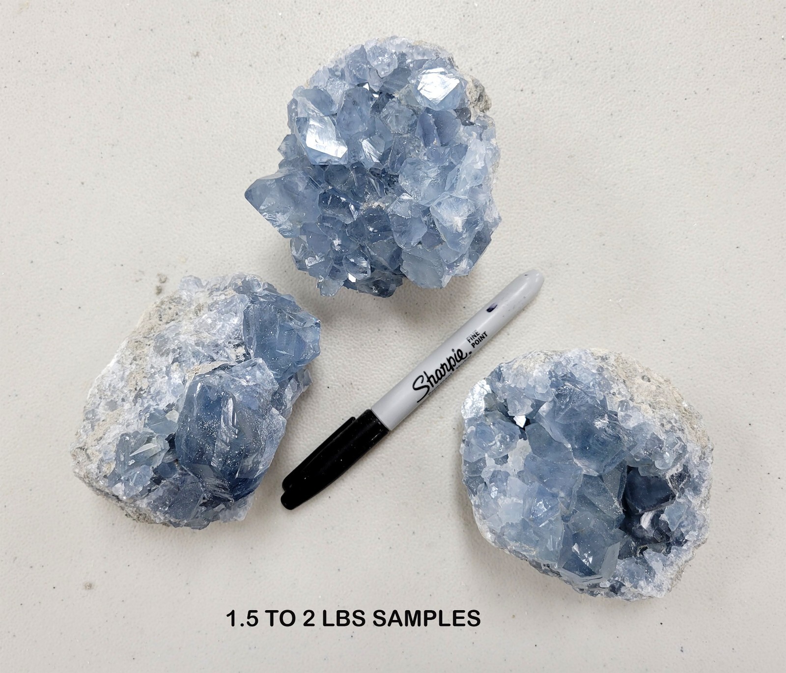 Raw Celestite Clusters Blue Healing Crystals Celestine Geodes from Madagascar