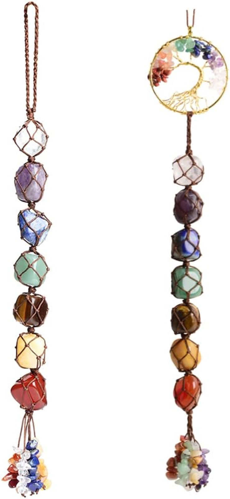 7 Chakra Stone Healing Crystal Tree of Life Wall Hanging Home Interior Decoratio