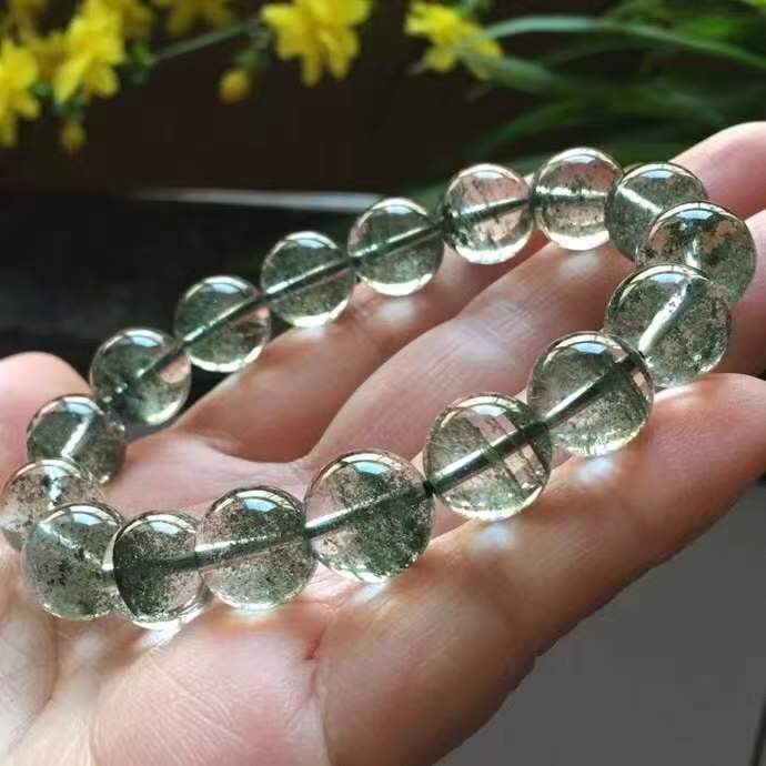 Natural Green Phantom Crystal Quartz Bracelet Adult Collectibles