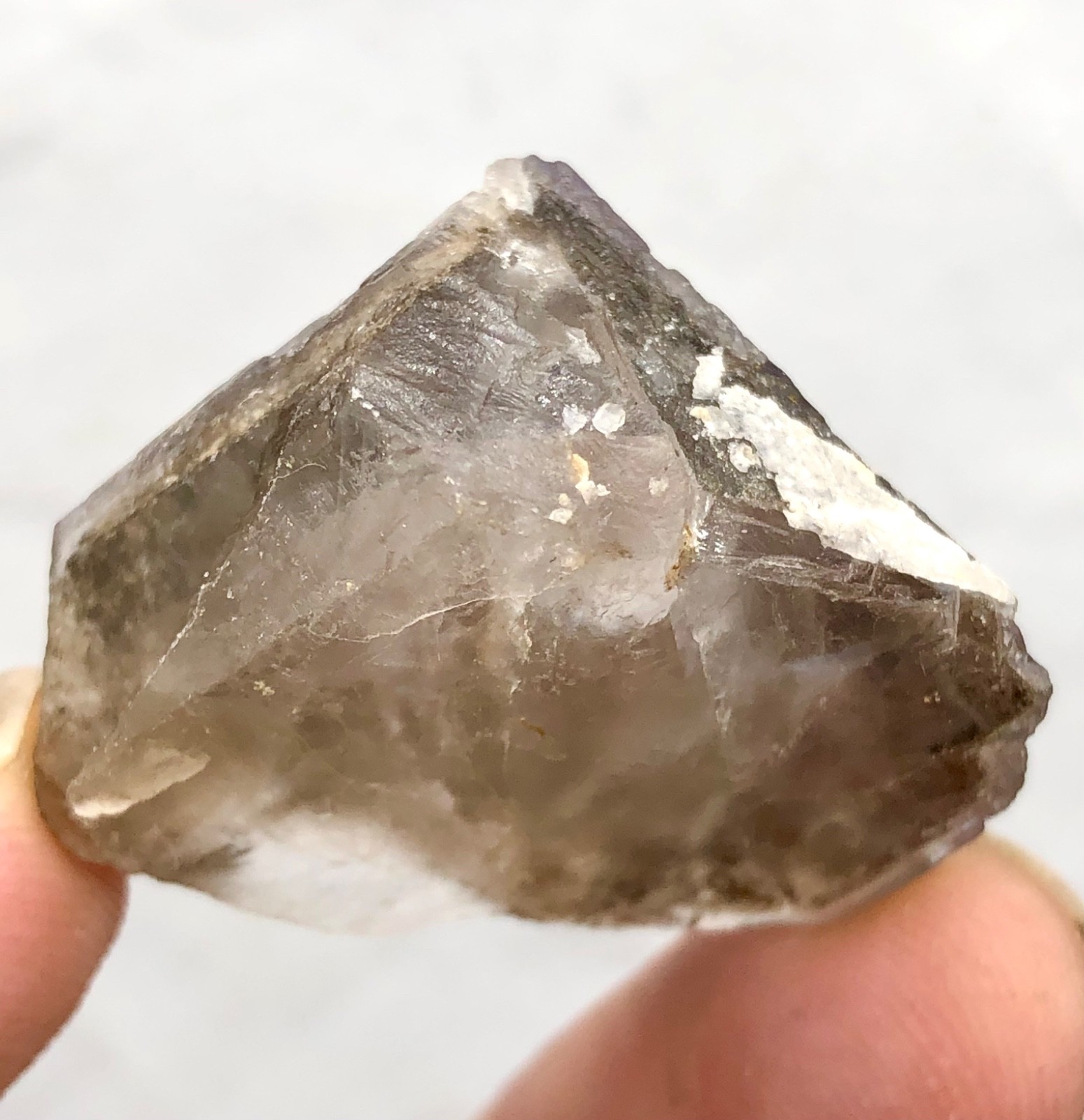Natural fluorite crystal triangle shape | Skardu, Pakistan | 18.99g Minerals