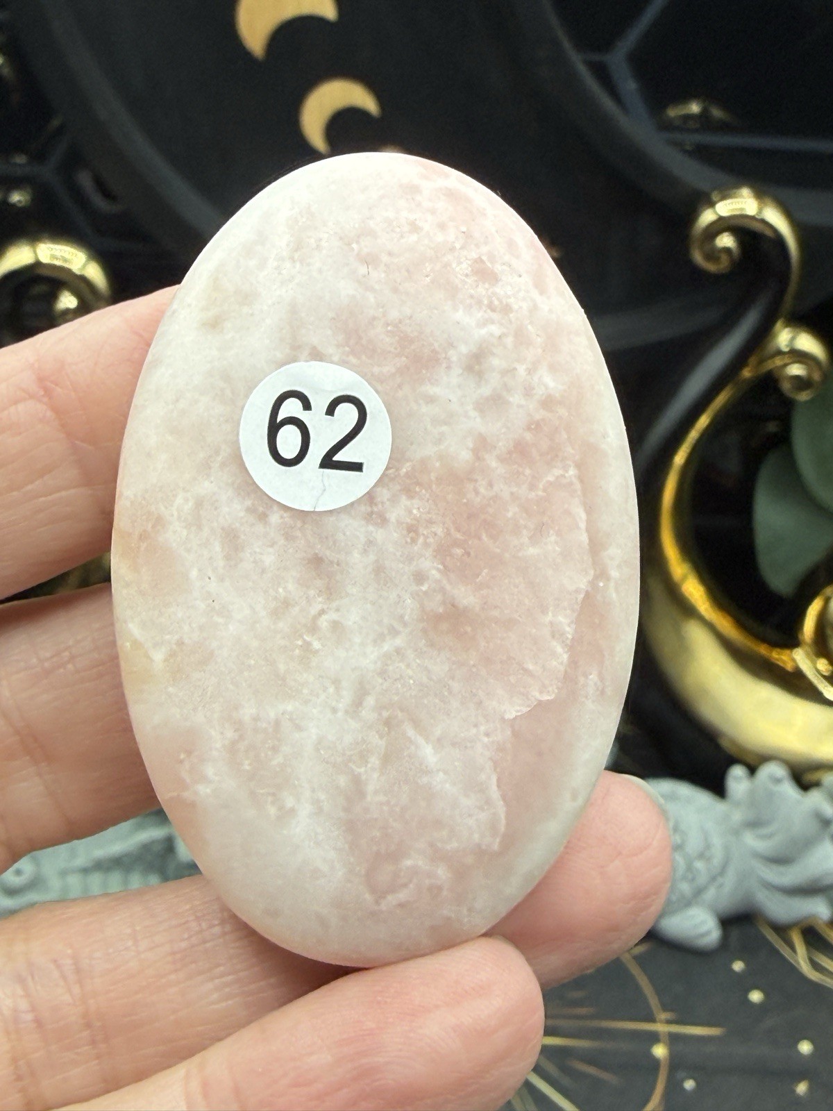 Natural Pink Opal Smooth raw finish Palmstones pocket stone Free shipping