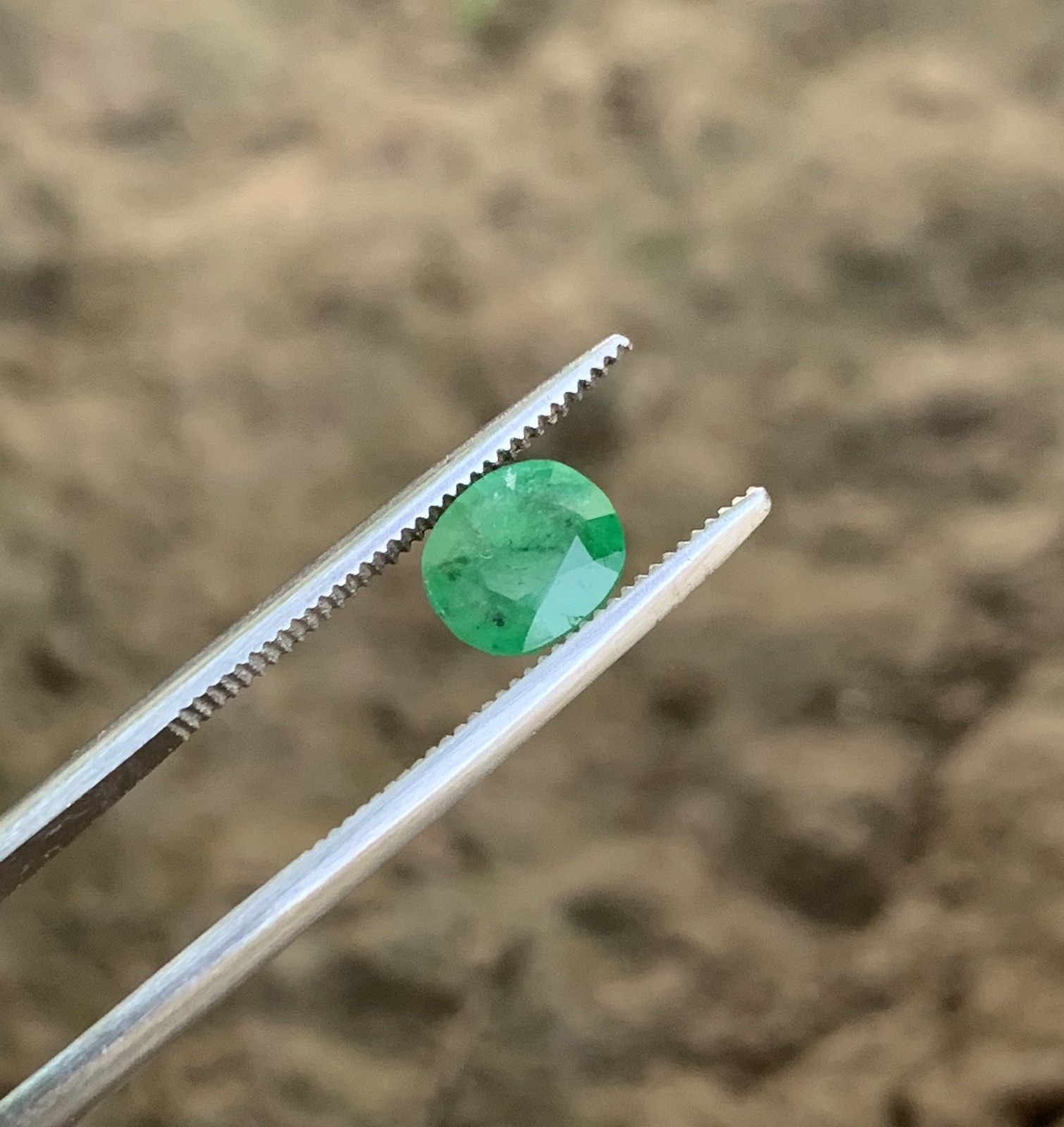 0.65 Ct Natural Oval Shape Emerald Gemstone From Pakistan.