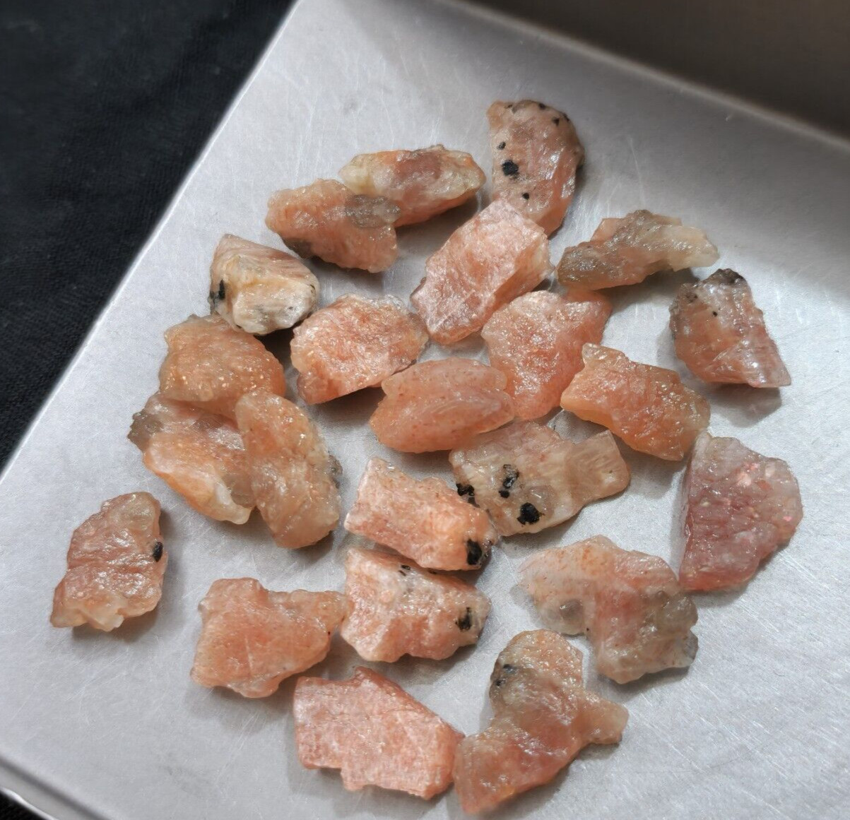 Unique Rare Sunstone Raw 23 Pcs Lot Size 12-16 MM Sunstone Rough Loose Gemstone