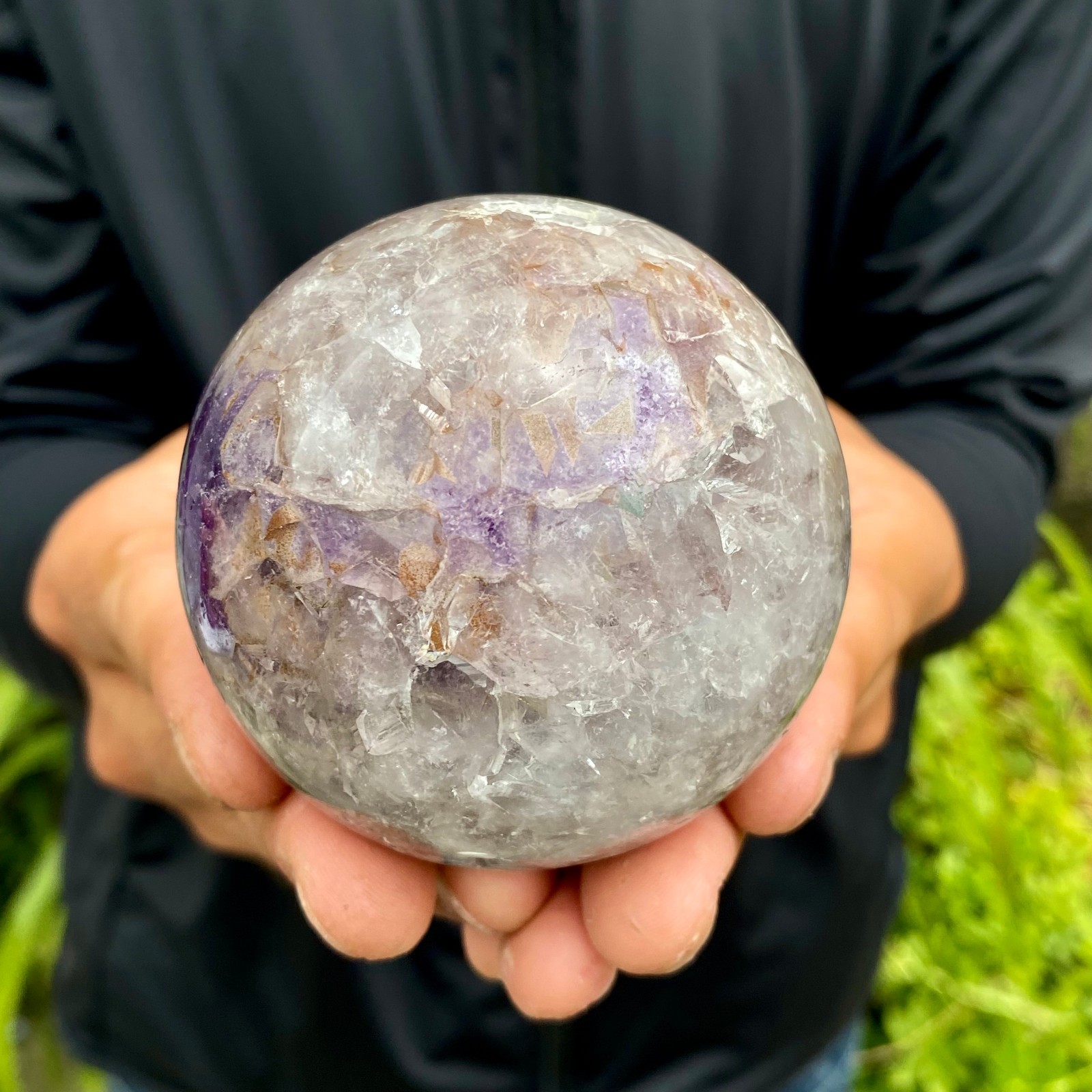 381G Natural Amethyst Agate Opening Smile Quartz Cluster Crystal Specimen Heal