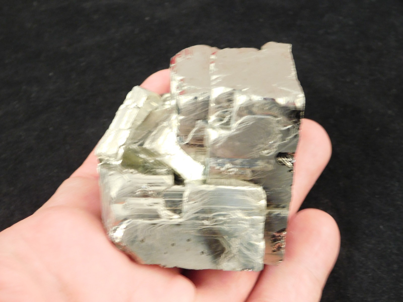 LARGER! 100% Natural PYRITE Crystal CUBE Cluster Huanzala Mine Peru 318gr
