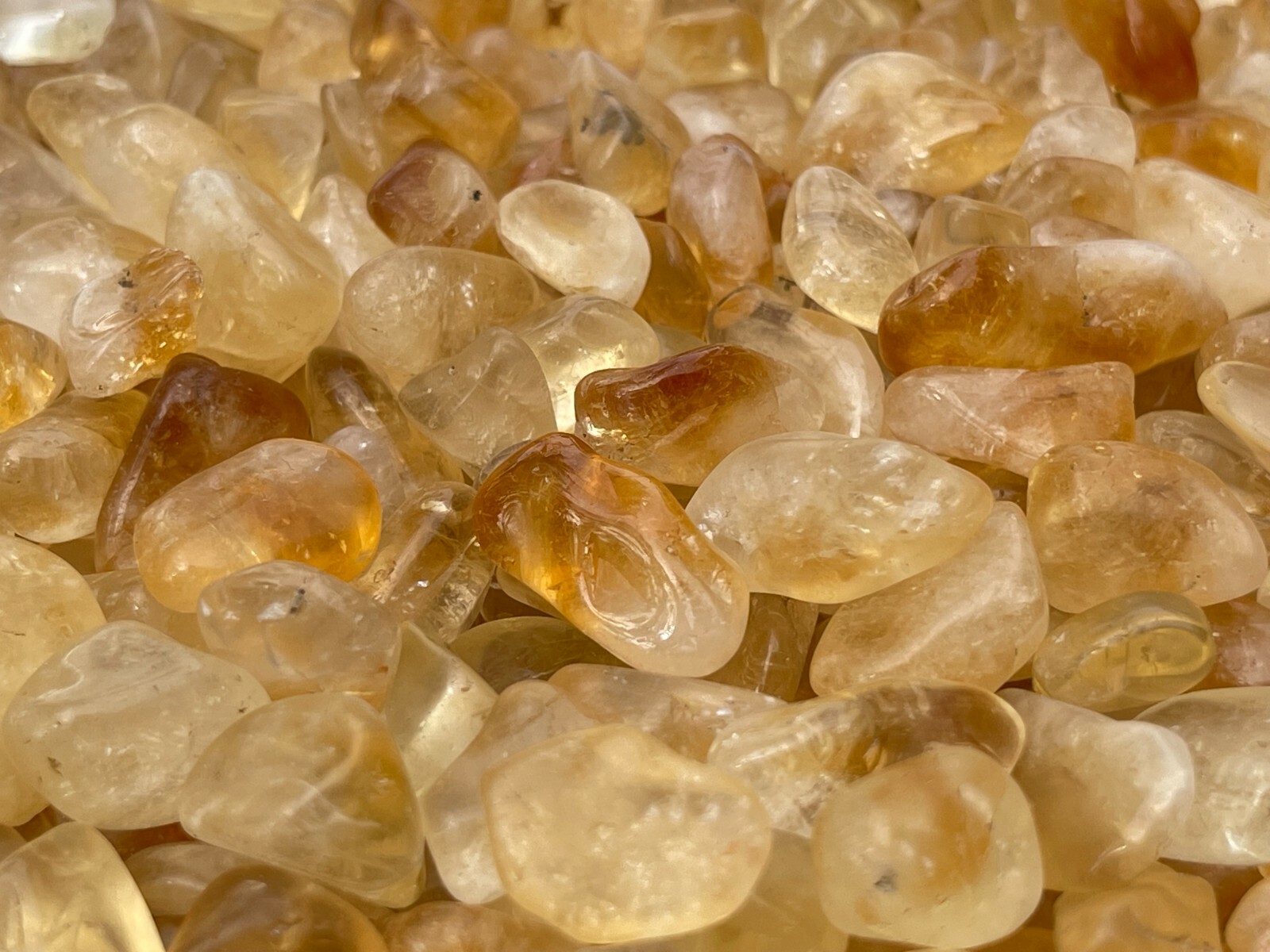 Grade A++ Citrine Tumbled Stone, 0.7″-0.85″ Tumbled Heated Citrine,Pick How Many