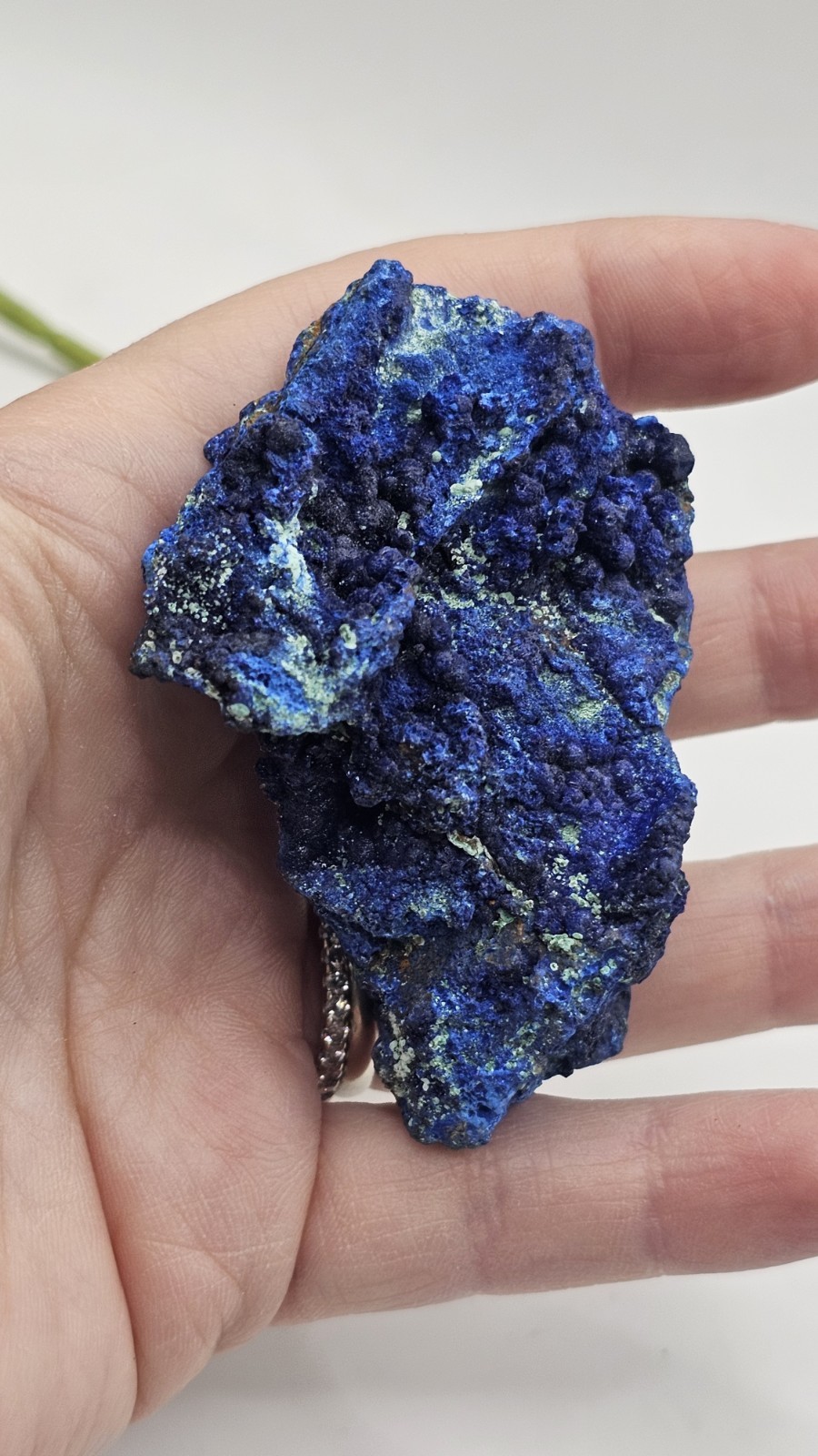 Rare blue Azurite crystal Specimen Bold raw rough 62g Pakistan 6.8cm