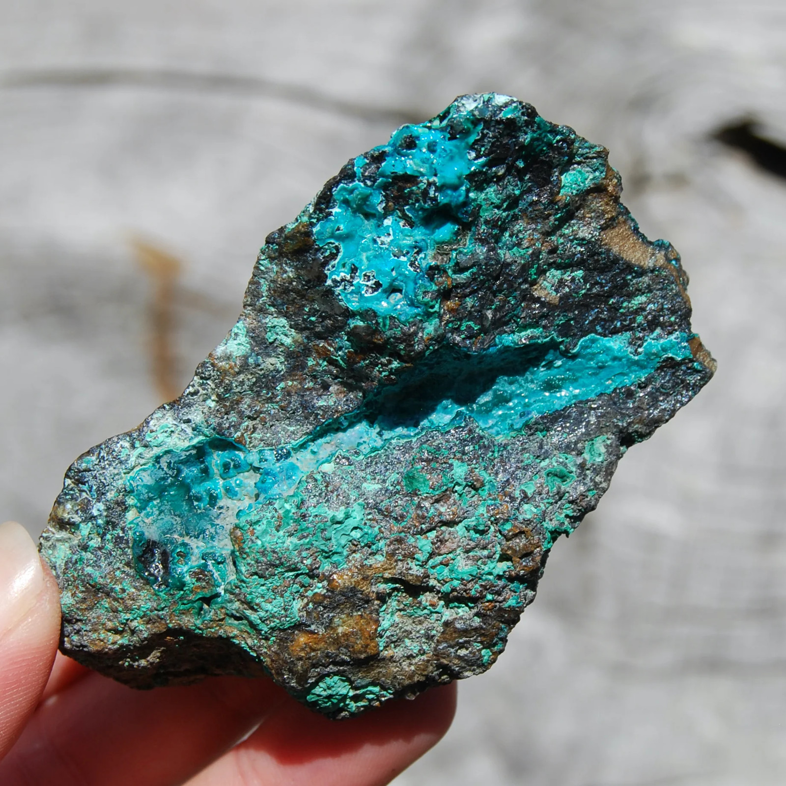 3.5in Silica Chrysocolla Crystal, Natural Raw Chrysocolla Malachite, Congo L8
