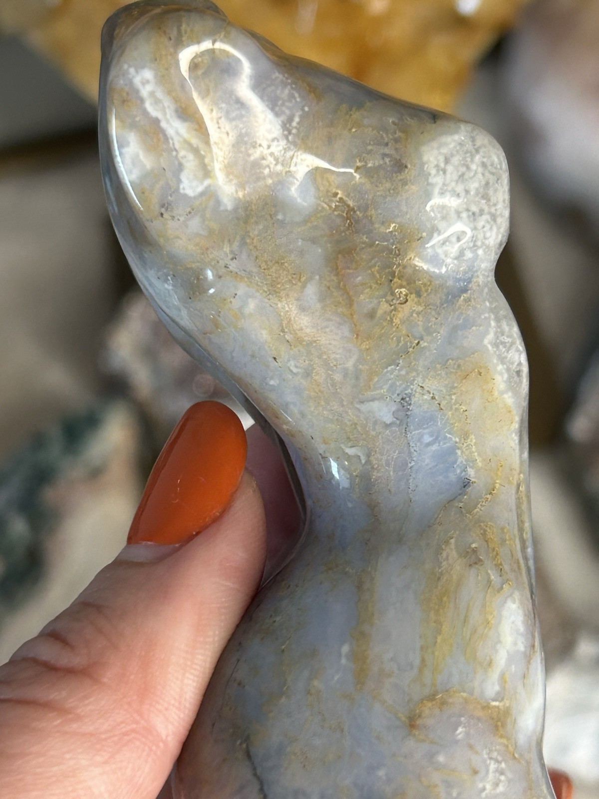 Natural Moss Agate Goddess Torso Carving 4” Divine Feminine Crystal Statue