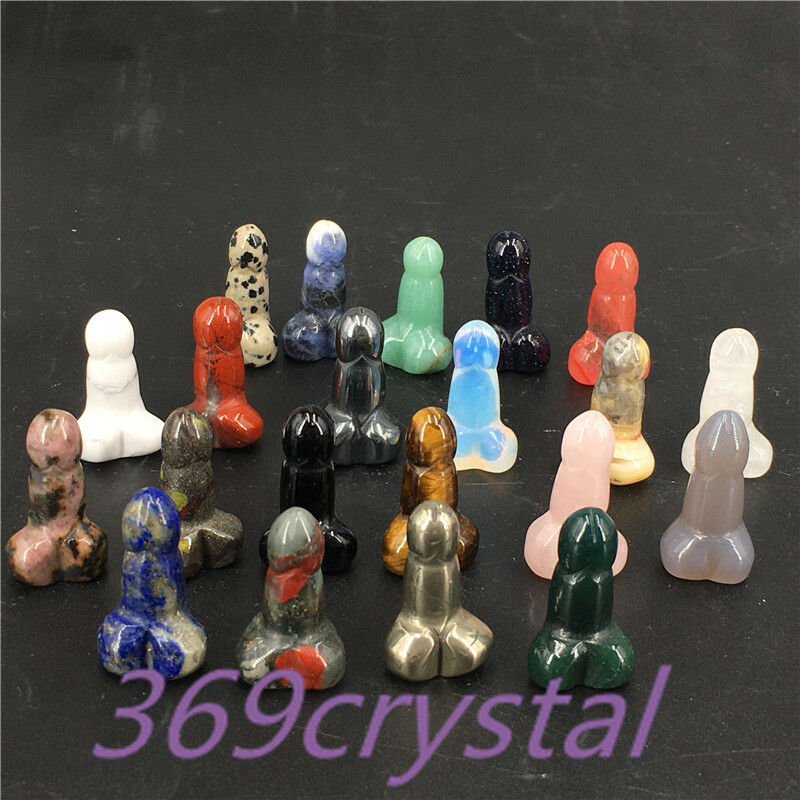 A lot of Natural mini Small Penis Quartz Crystal Massage Wand Healing wholesale
