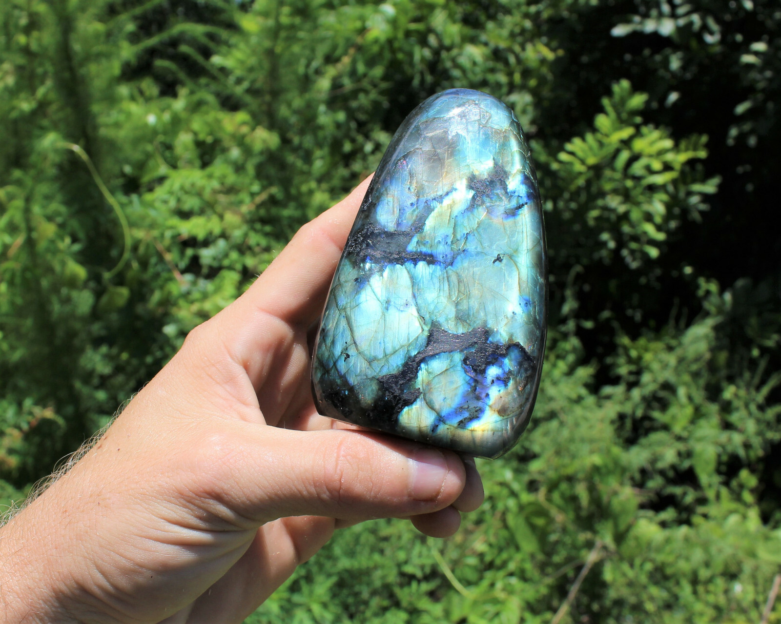 Polished Labradorite Freeform: High Flash Free Standing Crystal Display Specimen