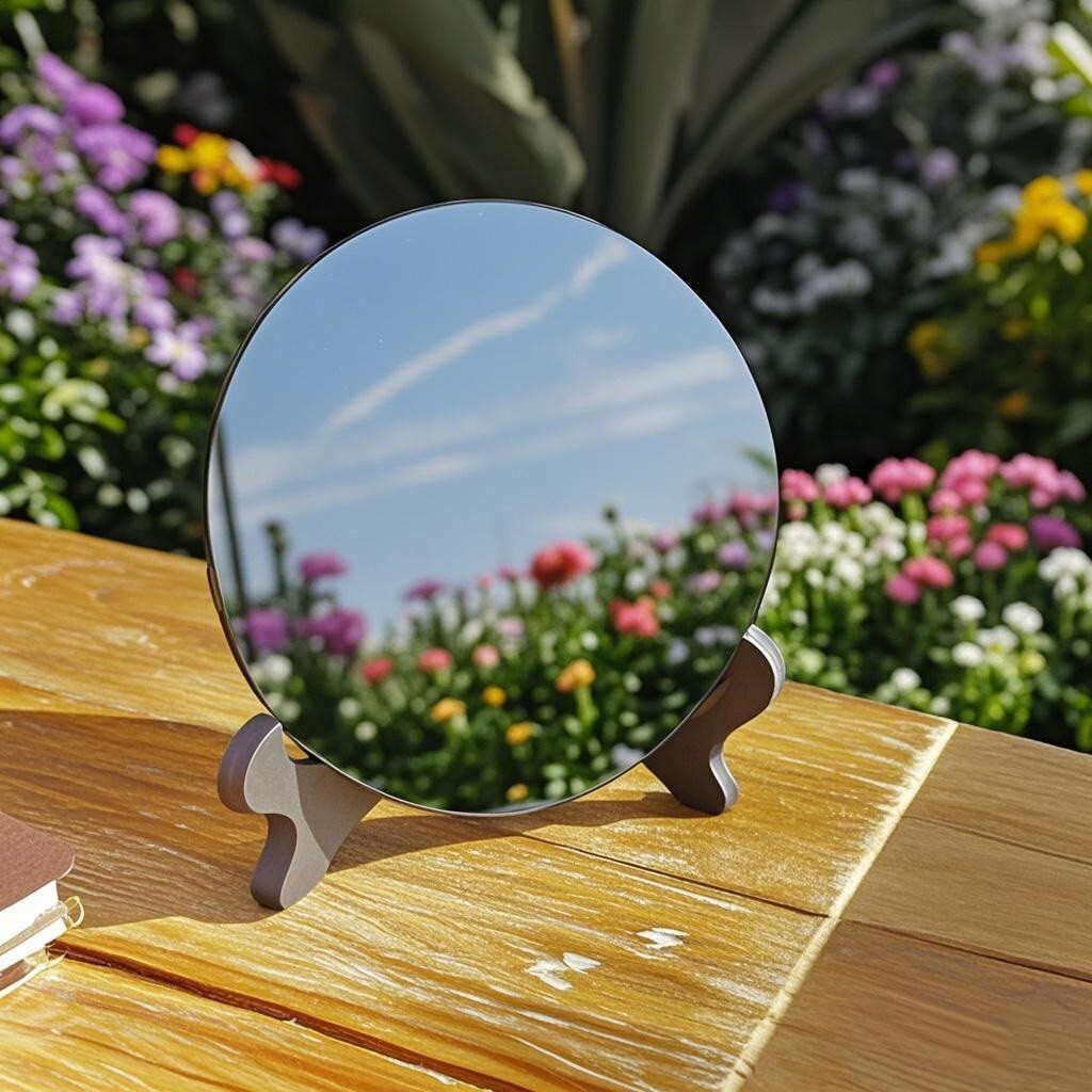 Polished Black Obsidian Crystal Scrying Mirror Healing Energy Home Decor Gift