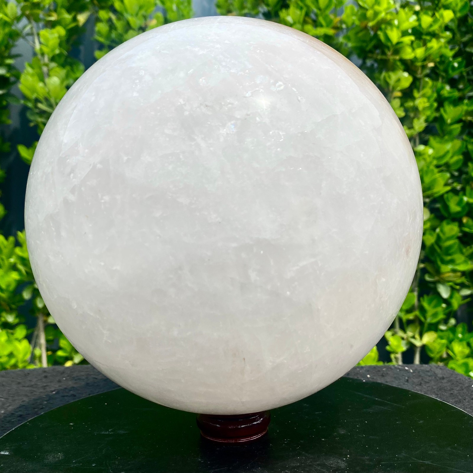 21.82LB Natural White Crystal Clear Quartz Crystal Sphere Ball Healing