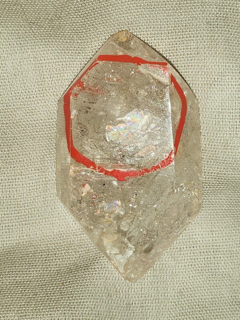 Very Rare Natural Enhydro Clear Quartz Specimen with Huge Moving Water Bubble