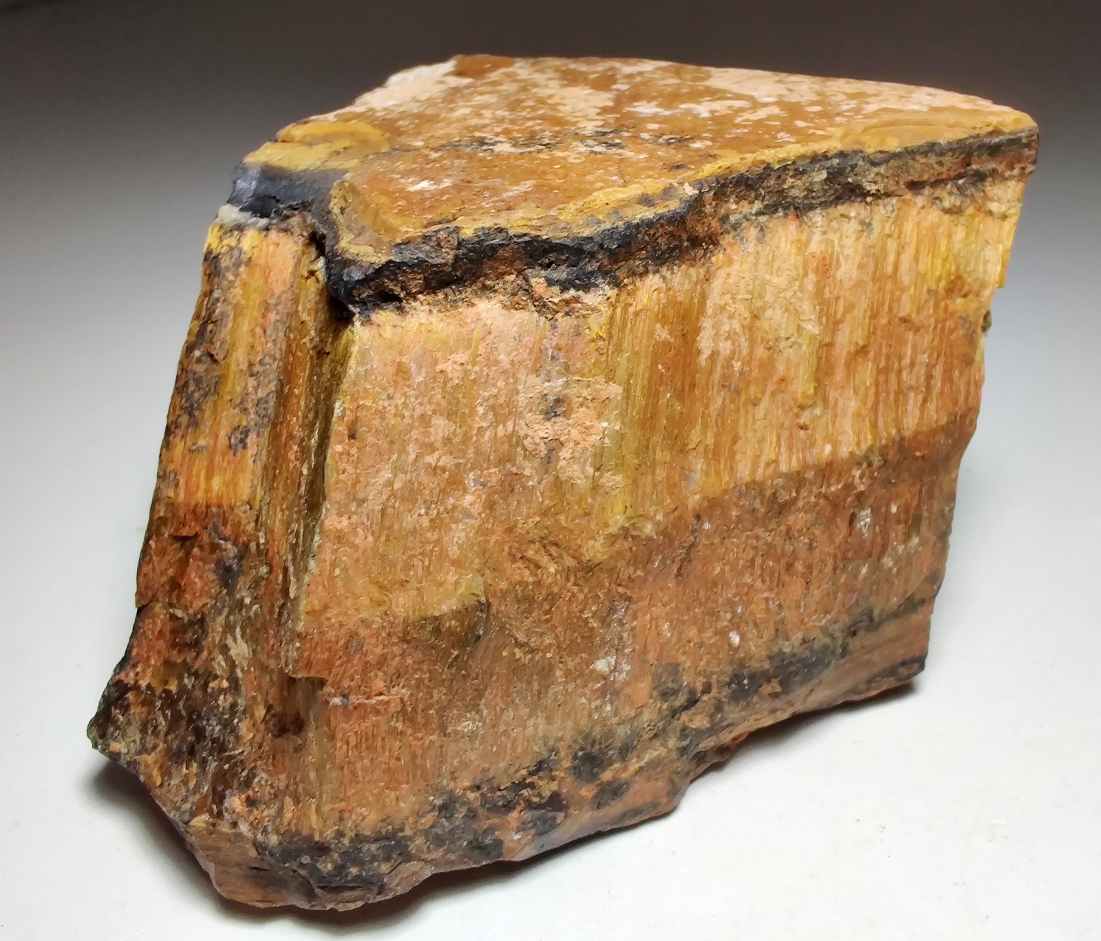 Tigers Eye specimen, nice chatoyancy. Northern Cape, South Africa. 289 grams.