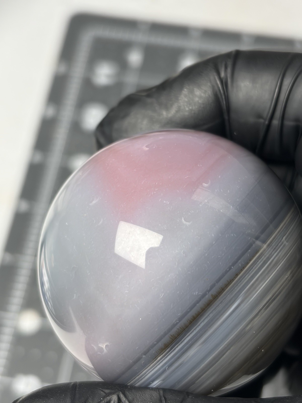 Colorful Mozambique Swazi Agate Sphere Nice Banding