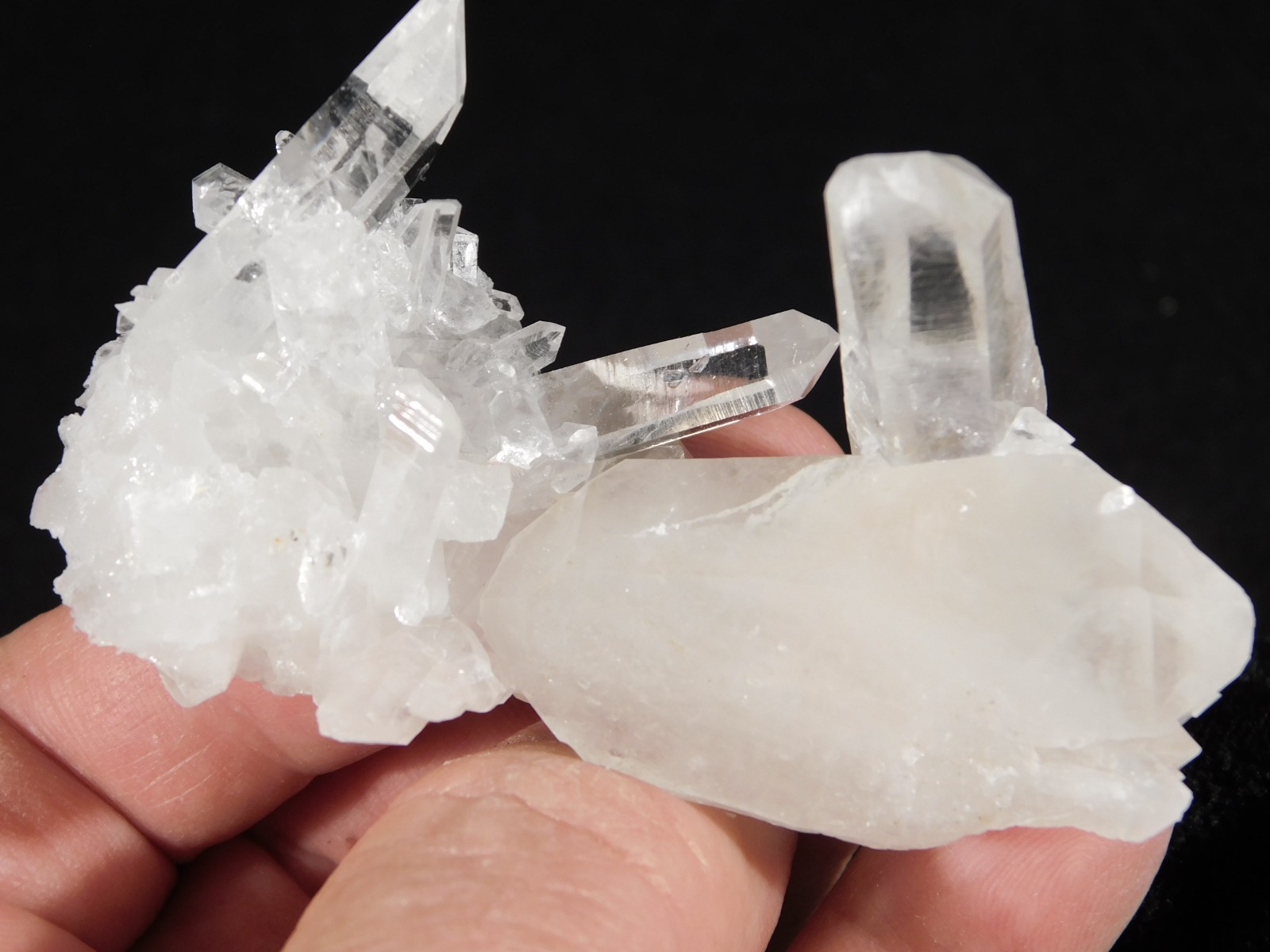 SUPER! TRANSLUCENT Quartz Crystal Cluster Collier Creek ARKANSAS 78.5gr