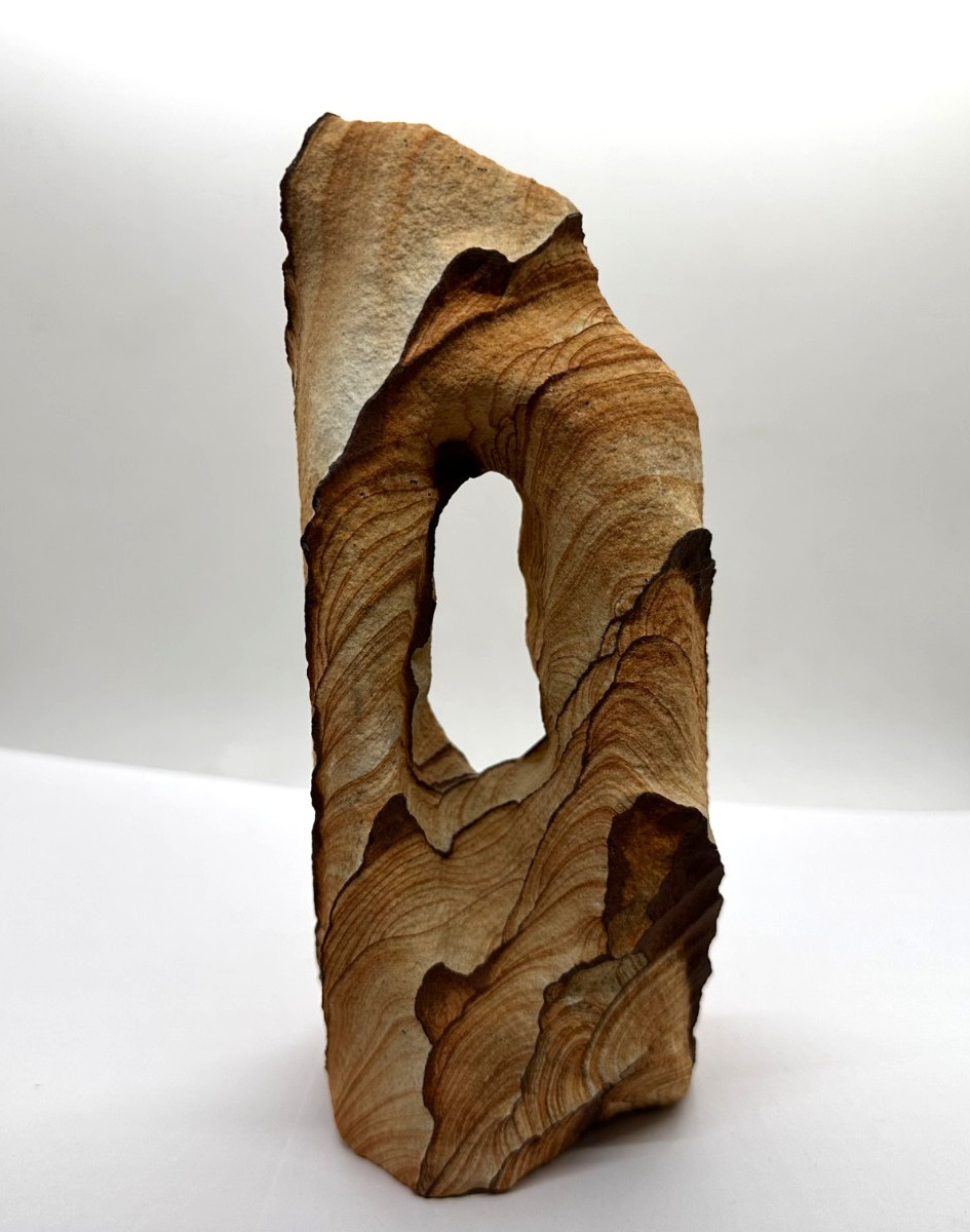 Sandstone Arch Sculpture Natural Rock Decor Display Piece 8″x3.5″ (3.2 Pounds)