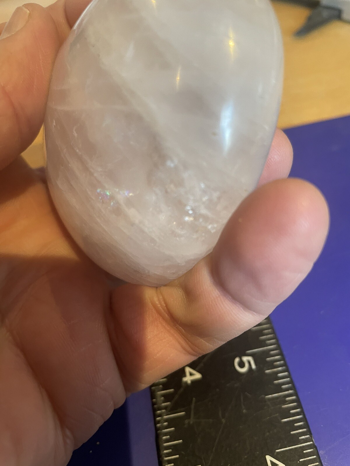 Large 8 cm 278 Grams Rose Quartz Puff Heart Crystal Love U.K. Seller F1#7