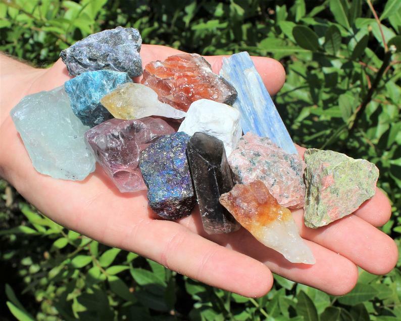 Bulk Mixed Crafters Collection: Gems Crystal Natural Rough Raw HUGE 10lb Lot