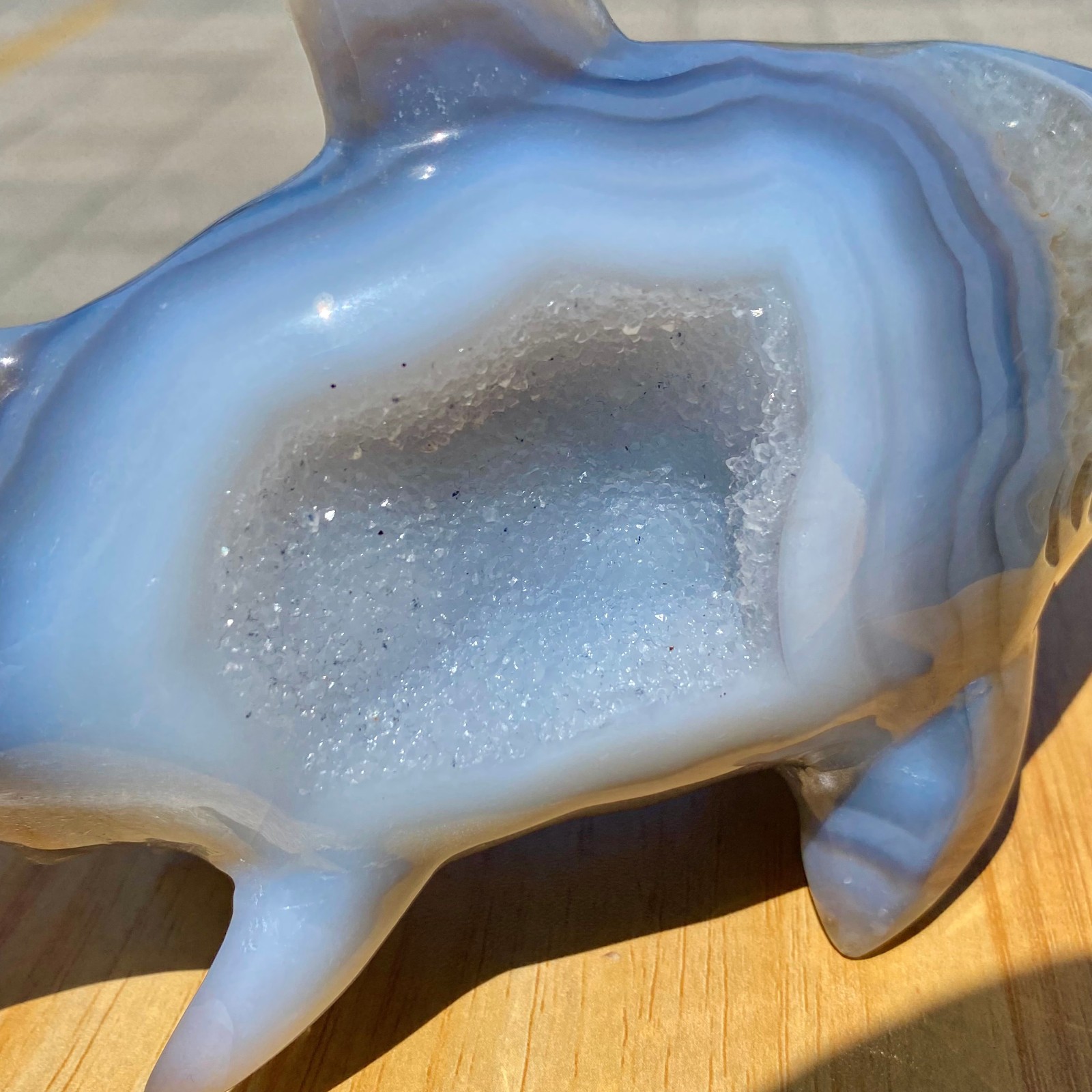 1.8LB Natural Agate Hand Carved Shark Figurine, Ocean Power Crystal Statue