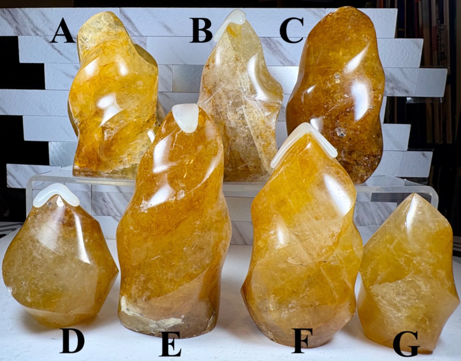 Golden Healer Quartz Crystal Flames *FREE SHIPPING ON $35+*