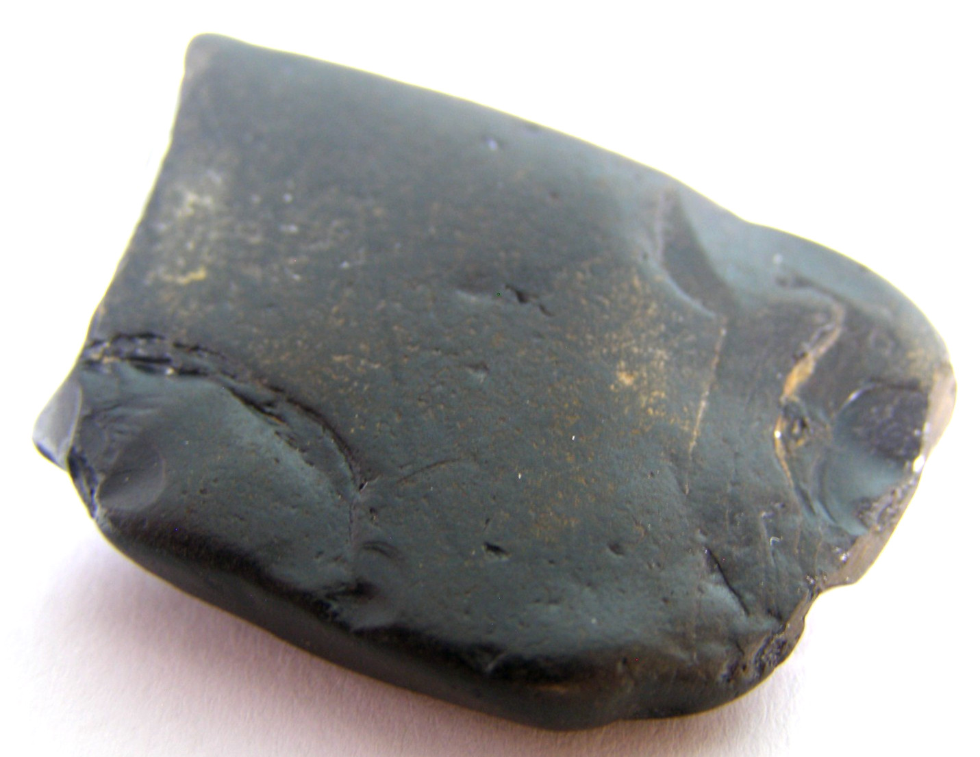 NATURAL WHITBY JET – GRIEF, PROTECTION – 3.8 x 2.6 cms 5.48 gms #A