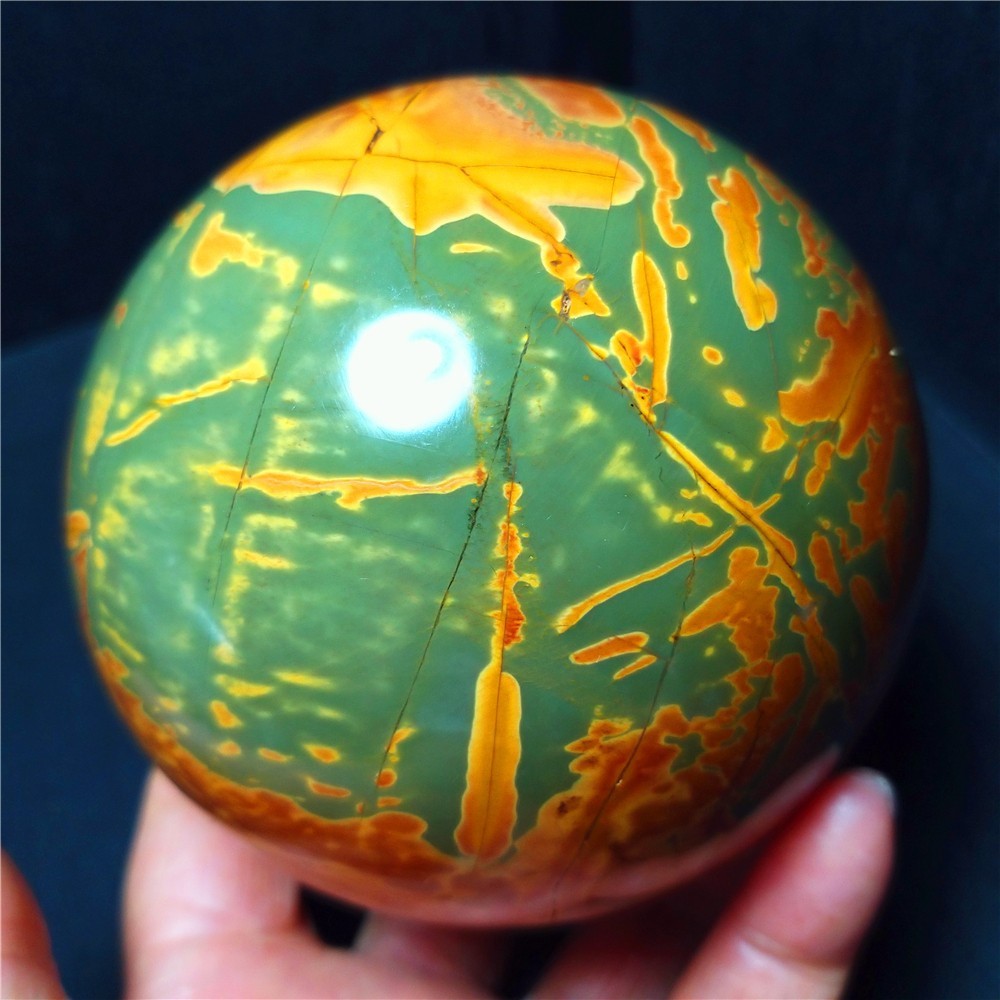 RARE 1020G Natural Polished Colorful Agate stone Ball Healing Madagascar CA4819