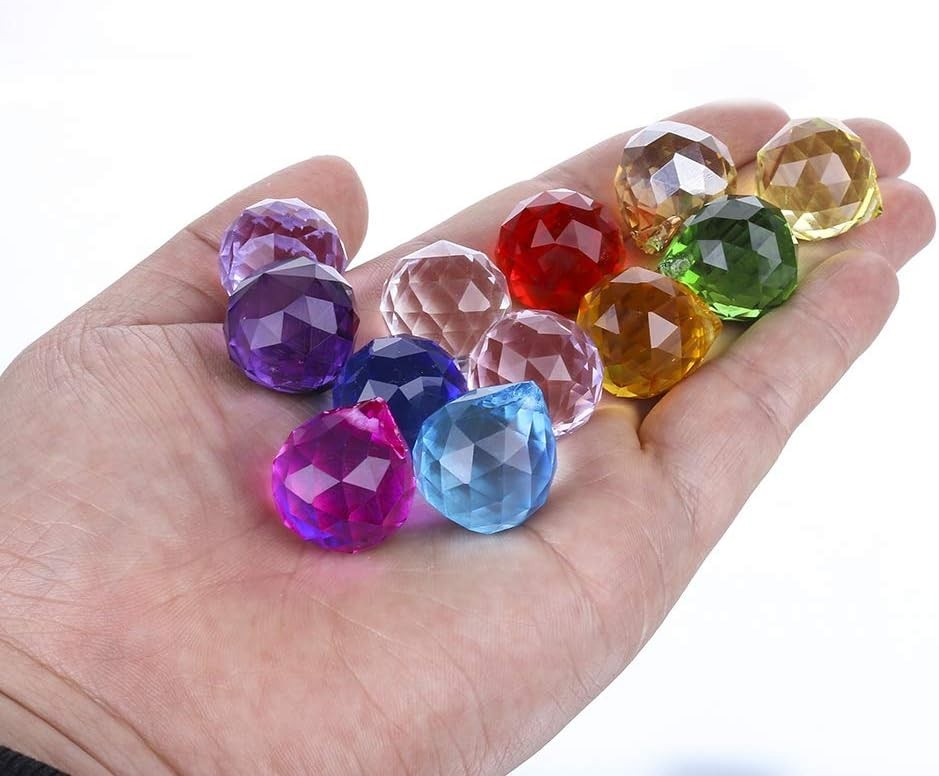 Faceted Crystal Feng Shui Decor, 20mm, 12pc