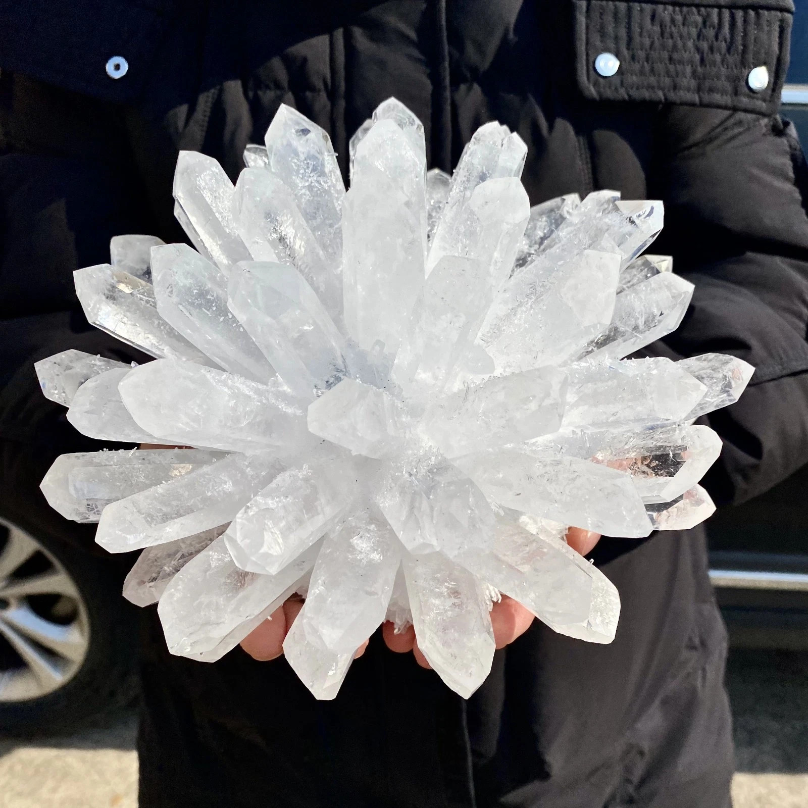 New Find white Phantom Quartz Crystal Cluster Mineral Specimen Healing 10LB+ 1pc