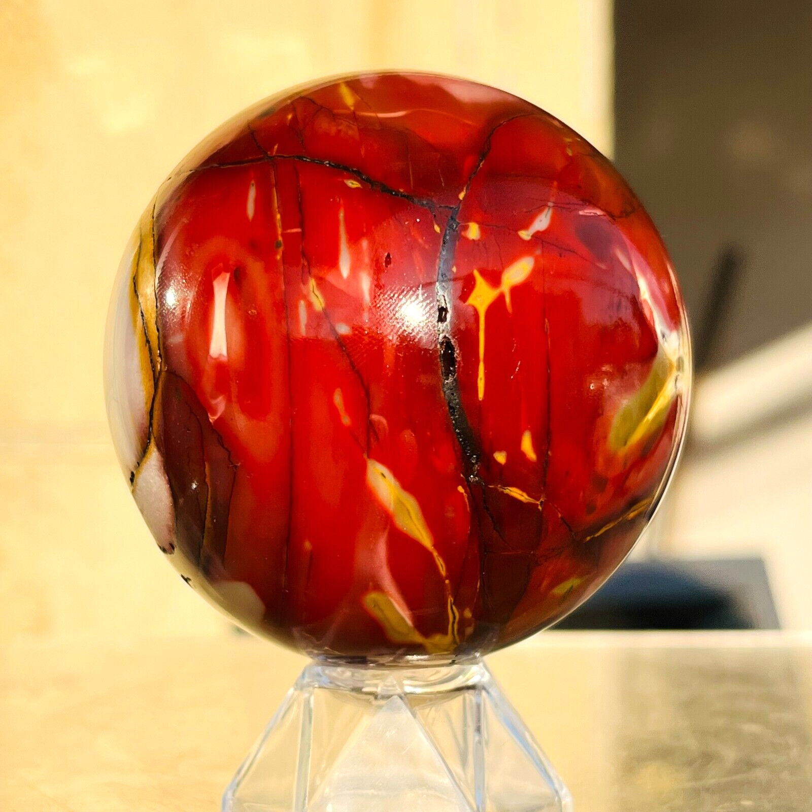487g Beautiful Natural Mookaite Jasper Polished Quartz Sphere Healing