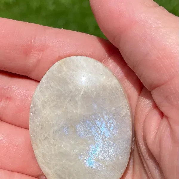 Healing Moonstone Palm Stone Birthstone Crystal Meditation Reiki Worry Stone