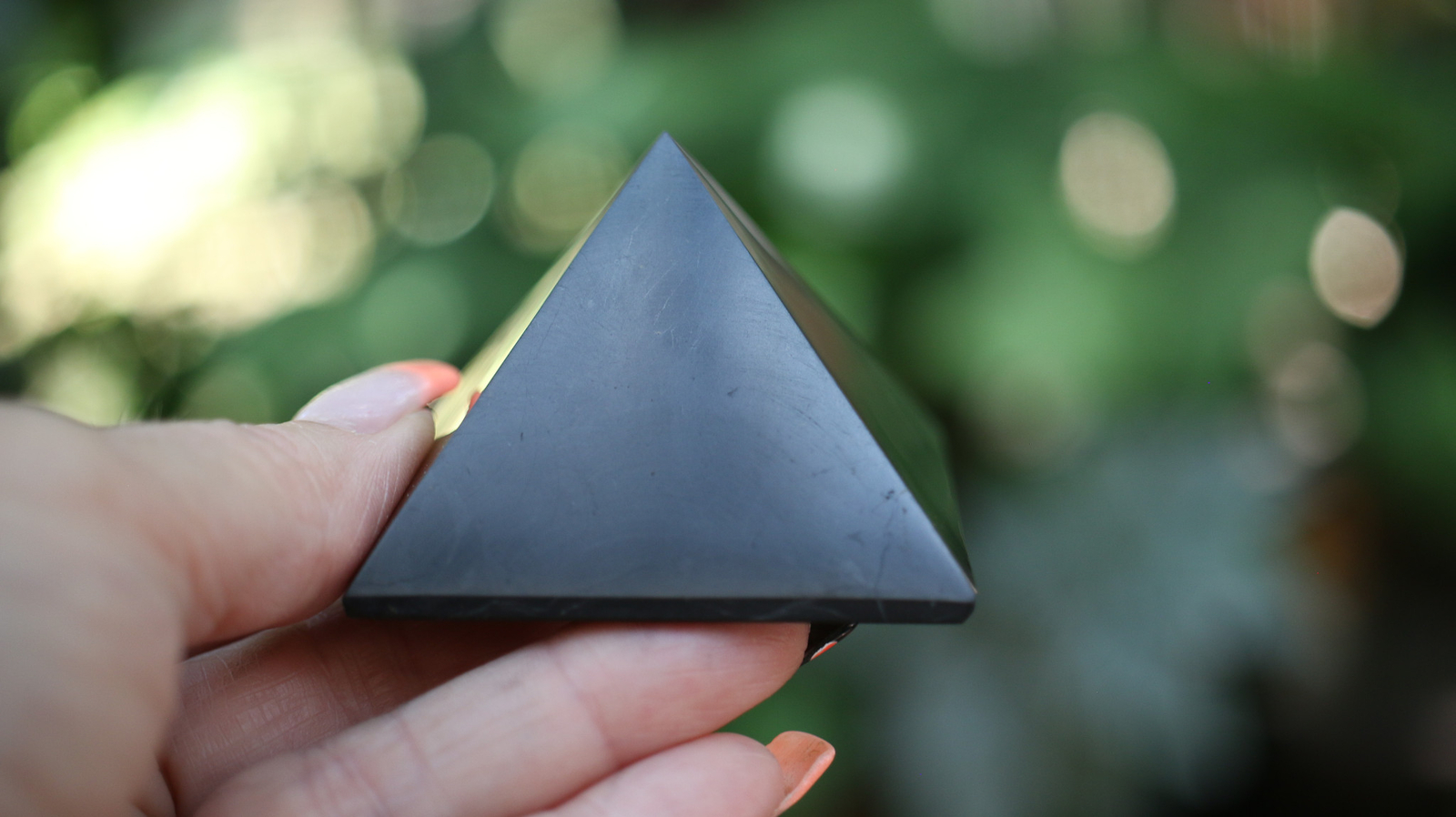 Karelia Shungite Pyramid ONE 50mm 2 inch BETTER Than Orgone EMF Protection