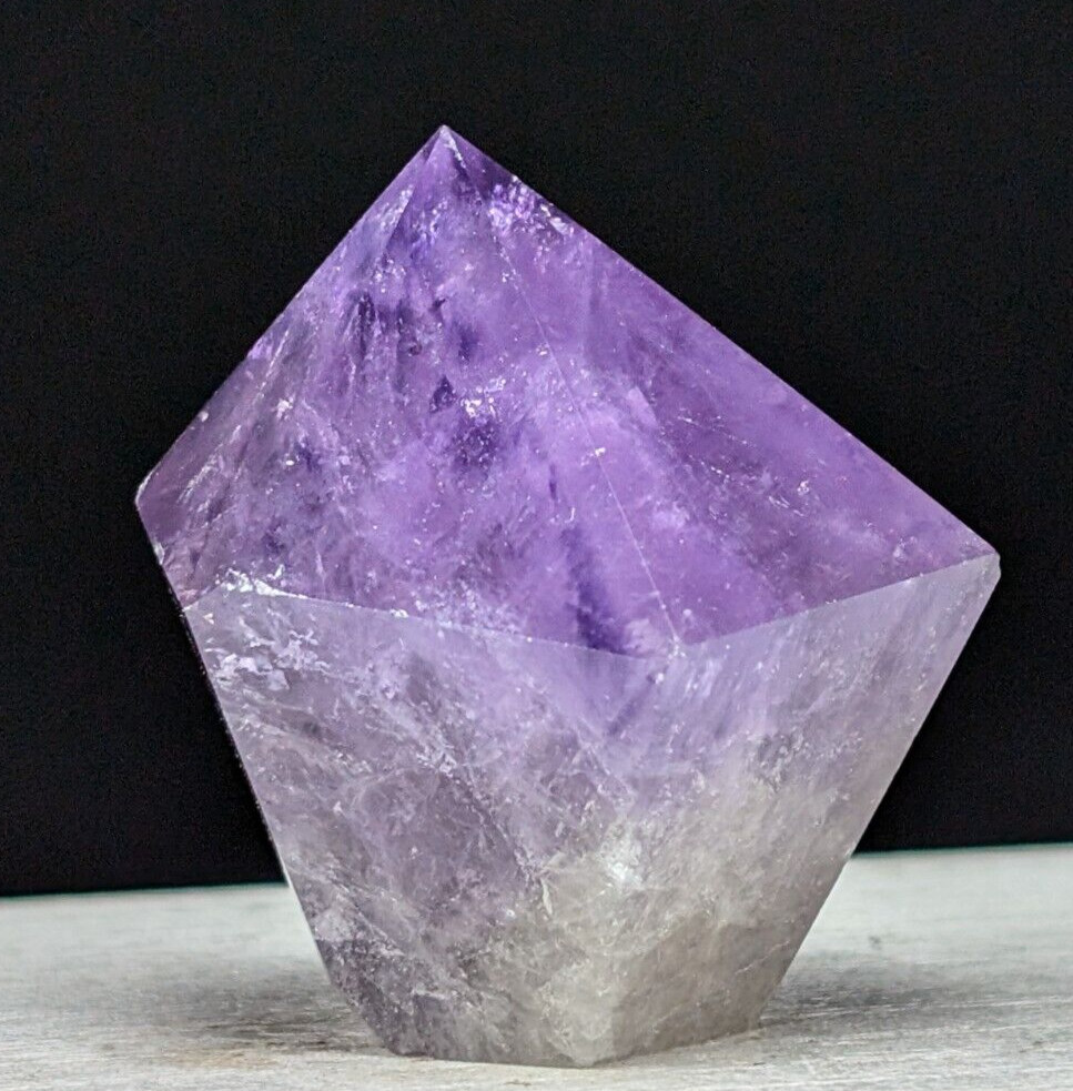 Amethyst Tower Diamond Gem Purple Crystal Gemstone Mineral Point Wand Reiki