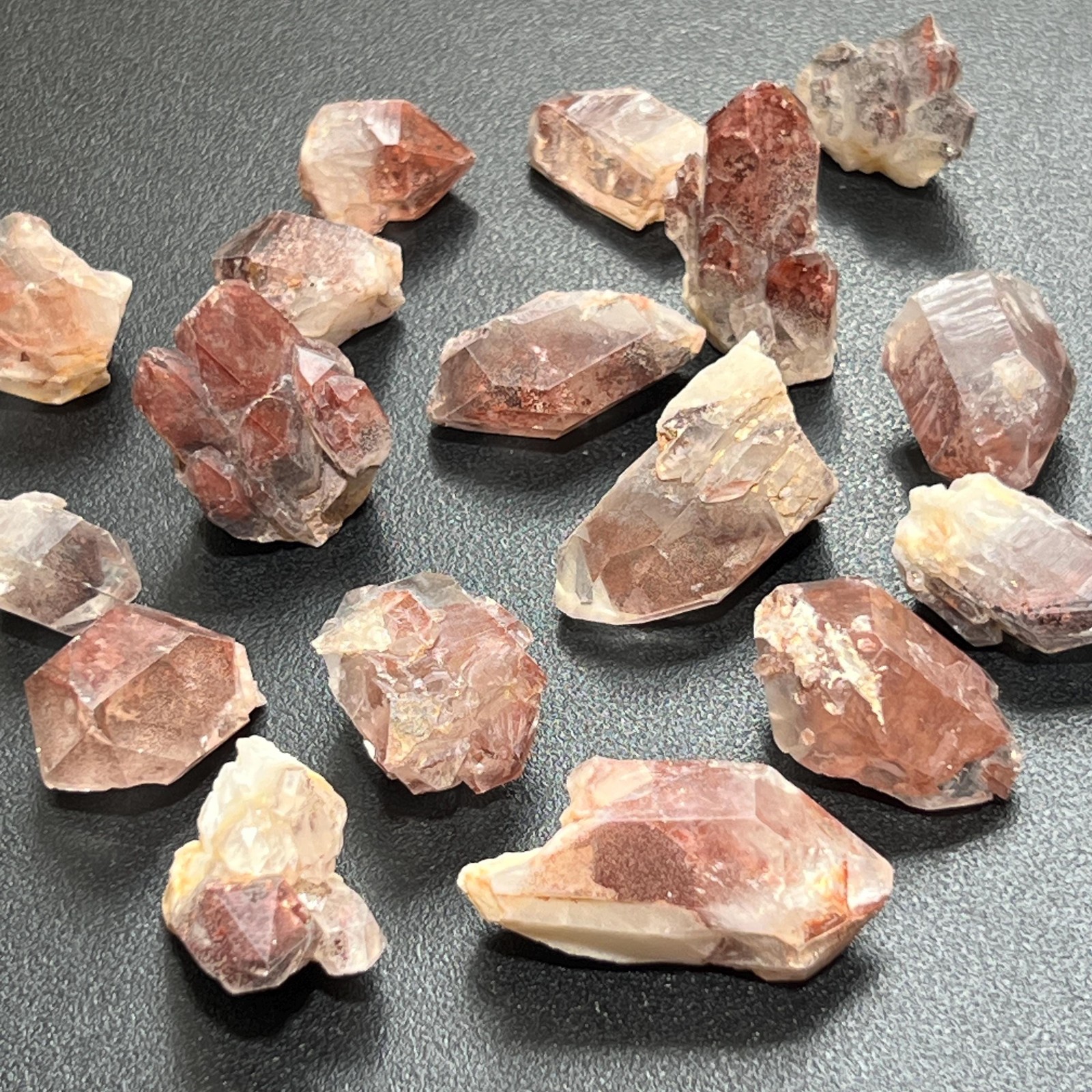 Red Hematoid Fire Quartz Crystal Points And Clusters Rough Raw Zimbabwe Mineral
