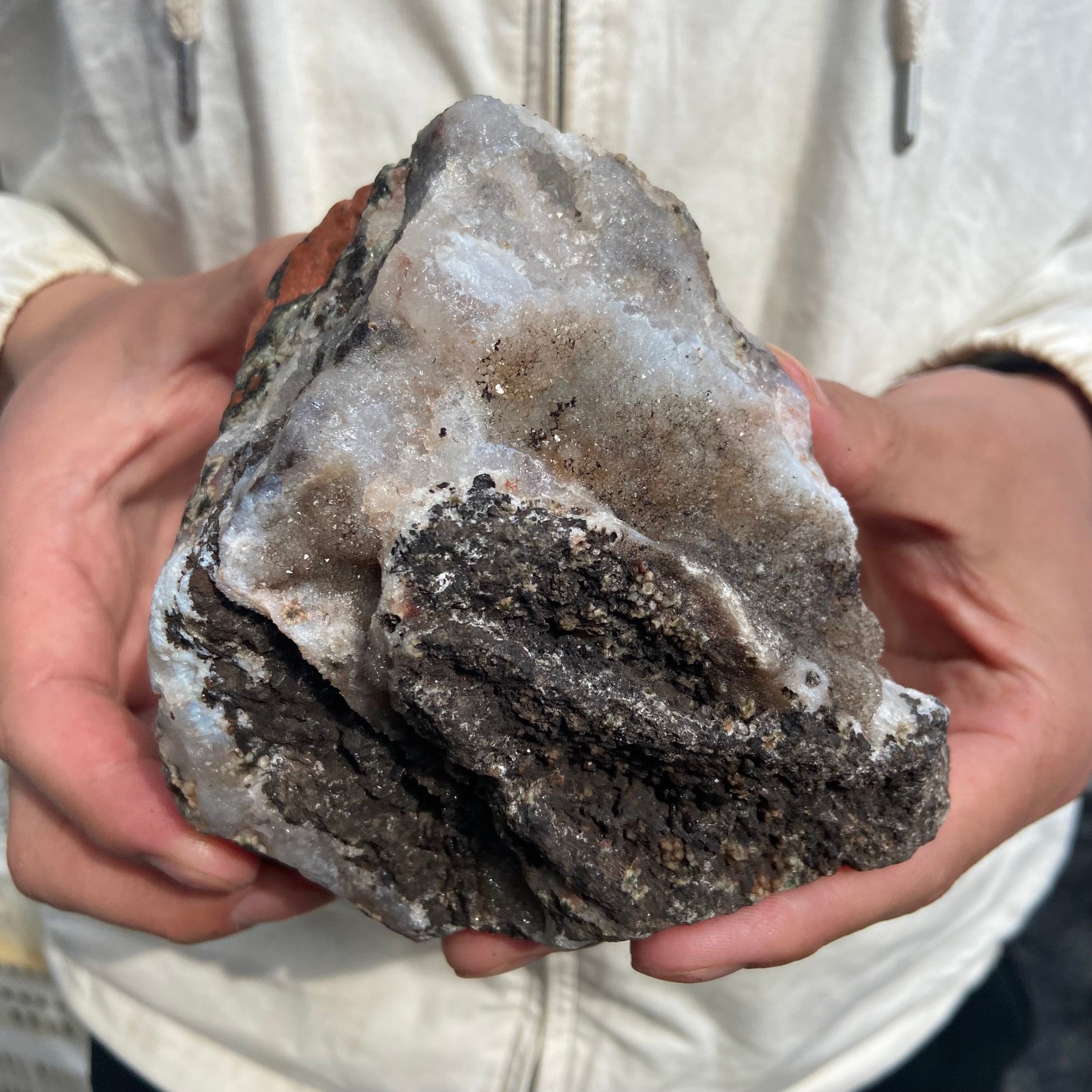 2.6lb Rare Natural colourful ocean jasper quartz crystal rough mineral specimen